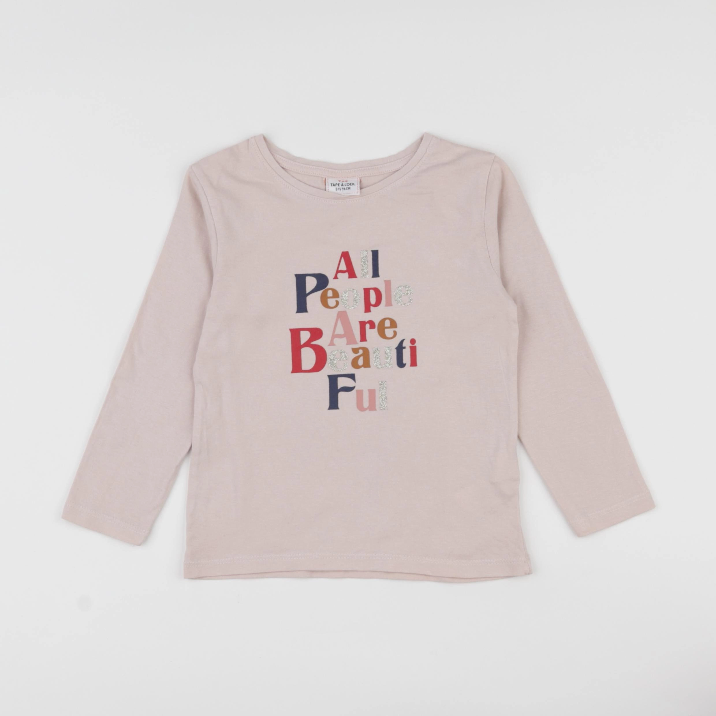 Tape à l'oeil - tee-shirt rose - 3 ans