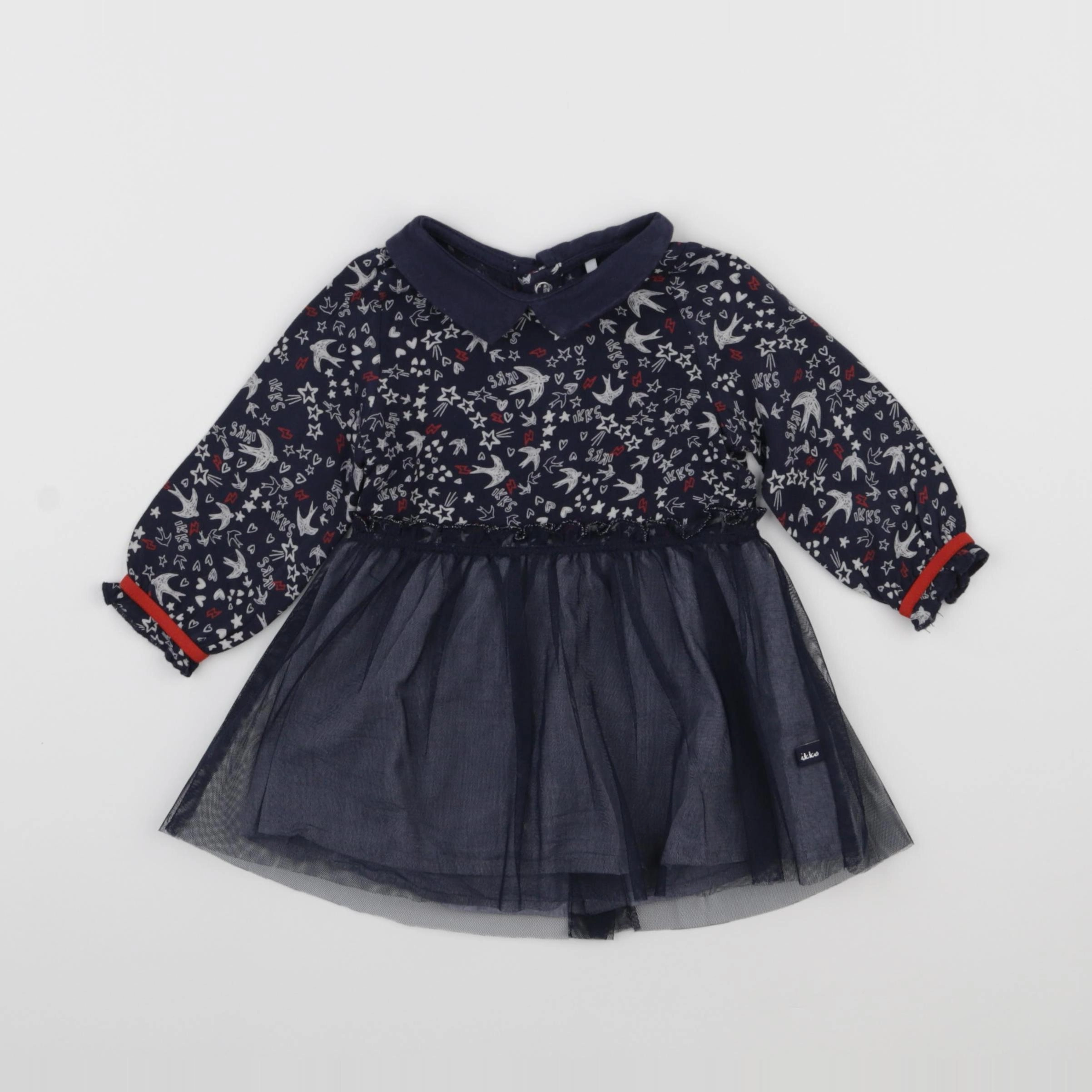 IKKS - robe bleu - 6 mois