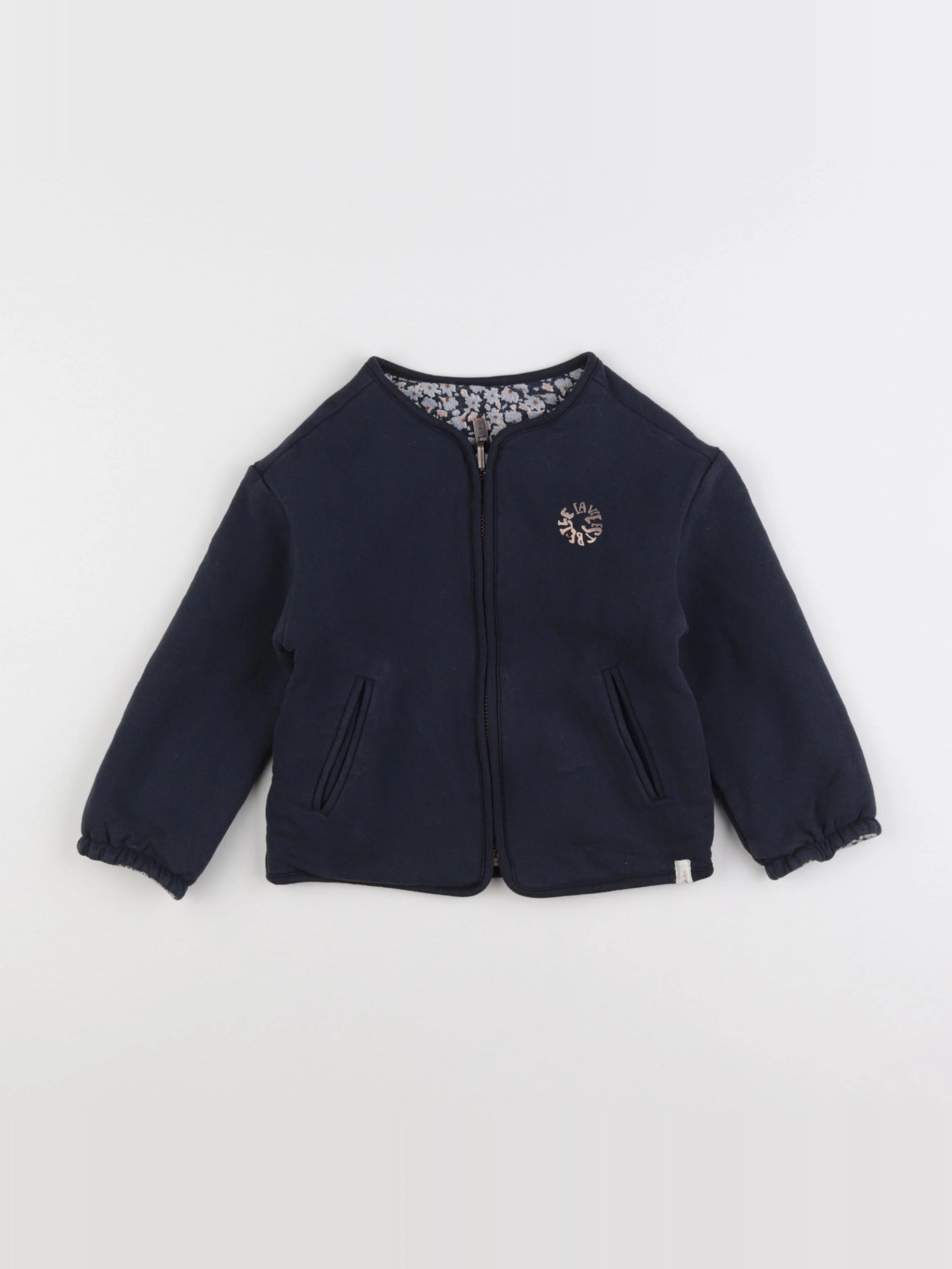 IKKS - sweat réversible bleu - 2 ans