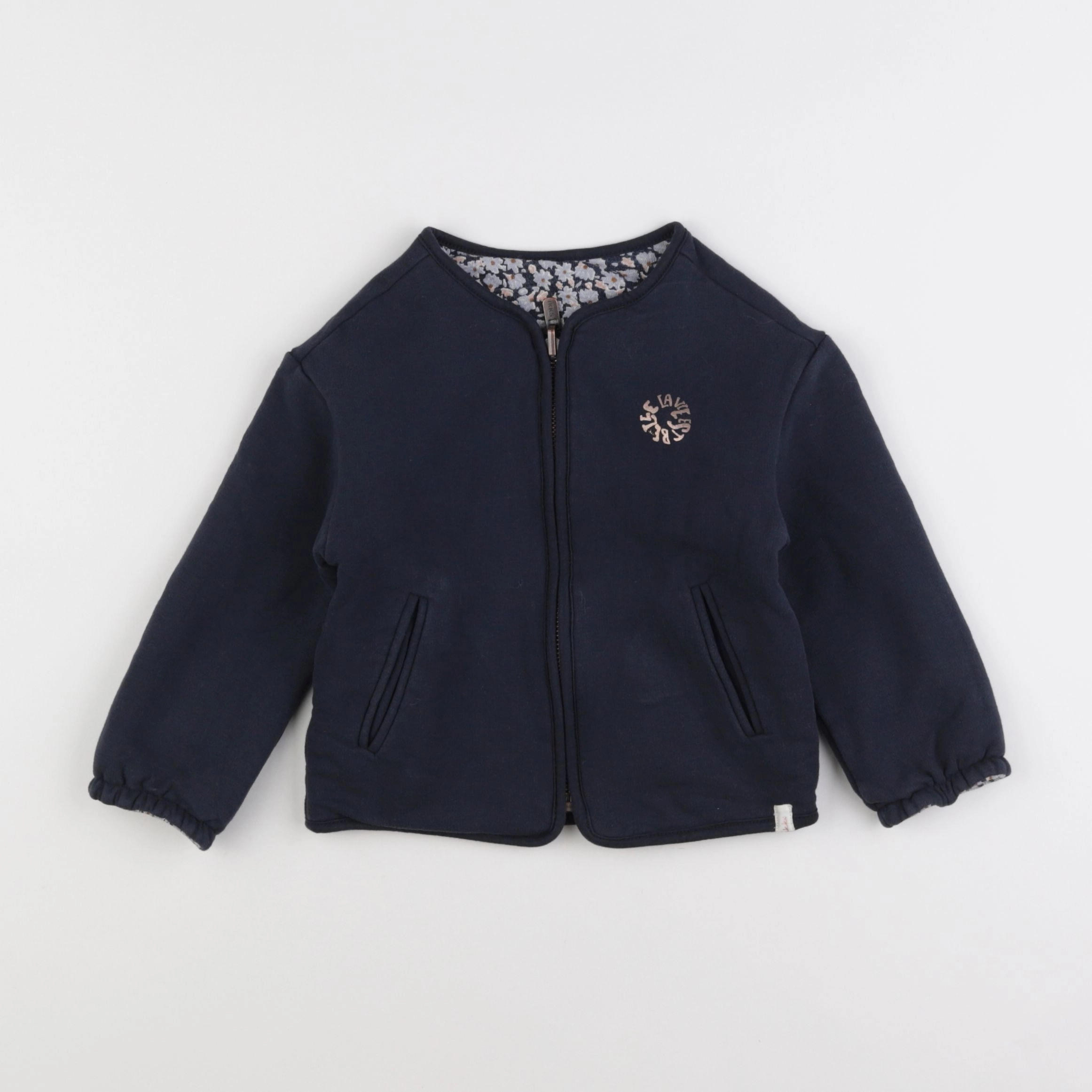 IKKS - sweat réversible bleu - 2 ans