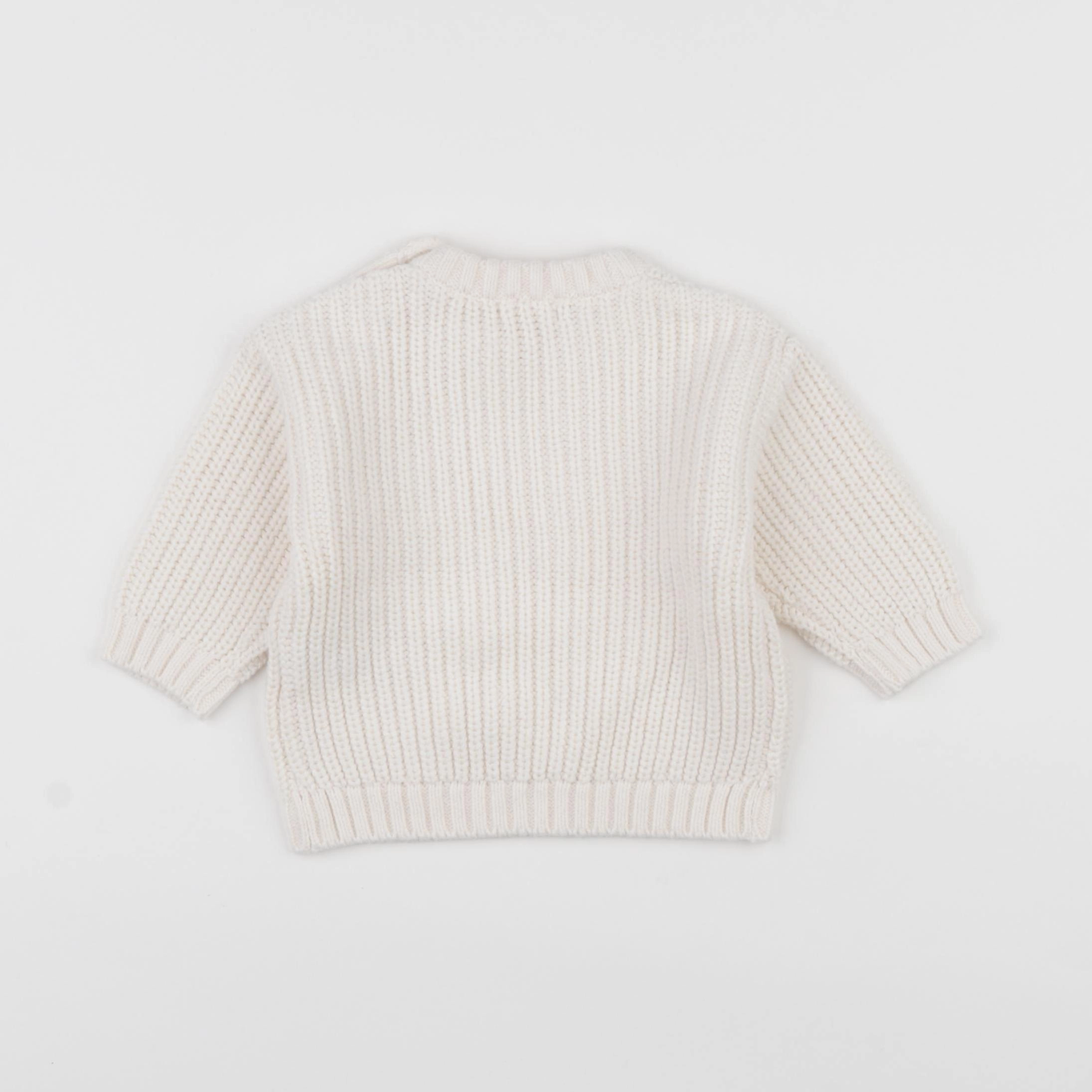 Vertbaudet - pull blanc - 6 mois