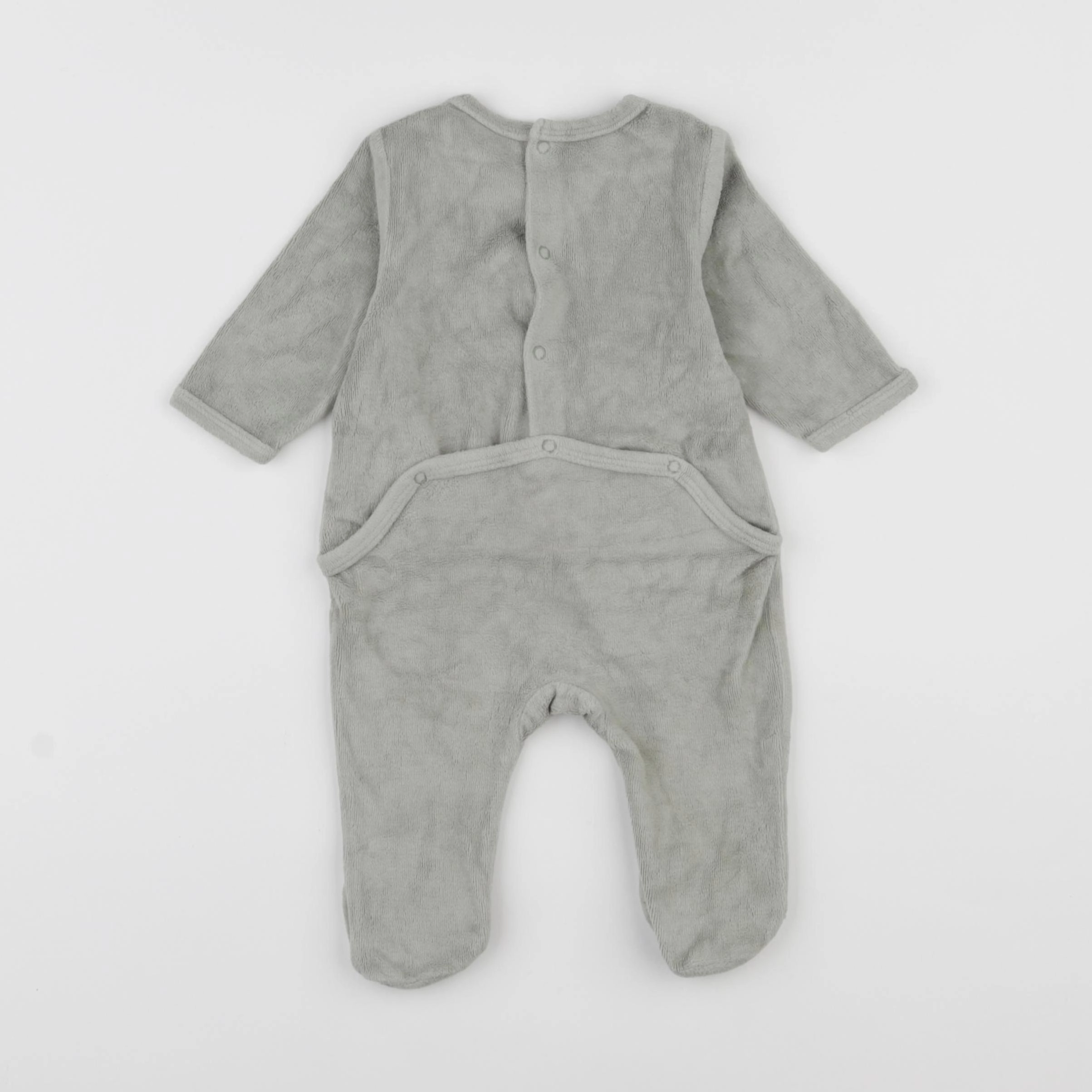 Vertbaudet - pyjama velours vert - 6 mois