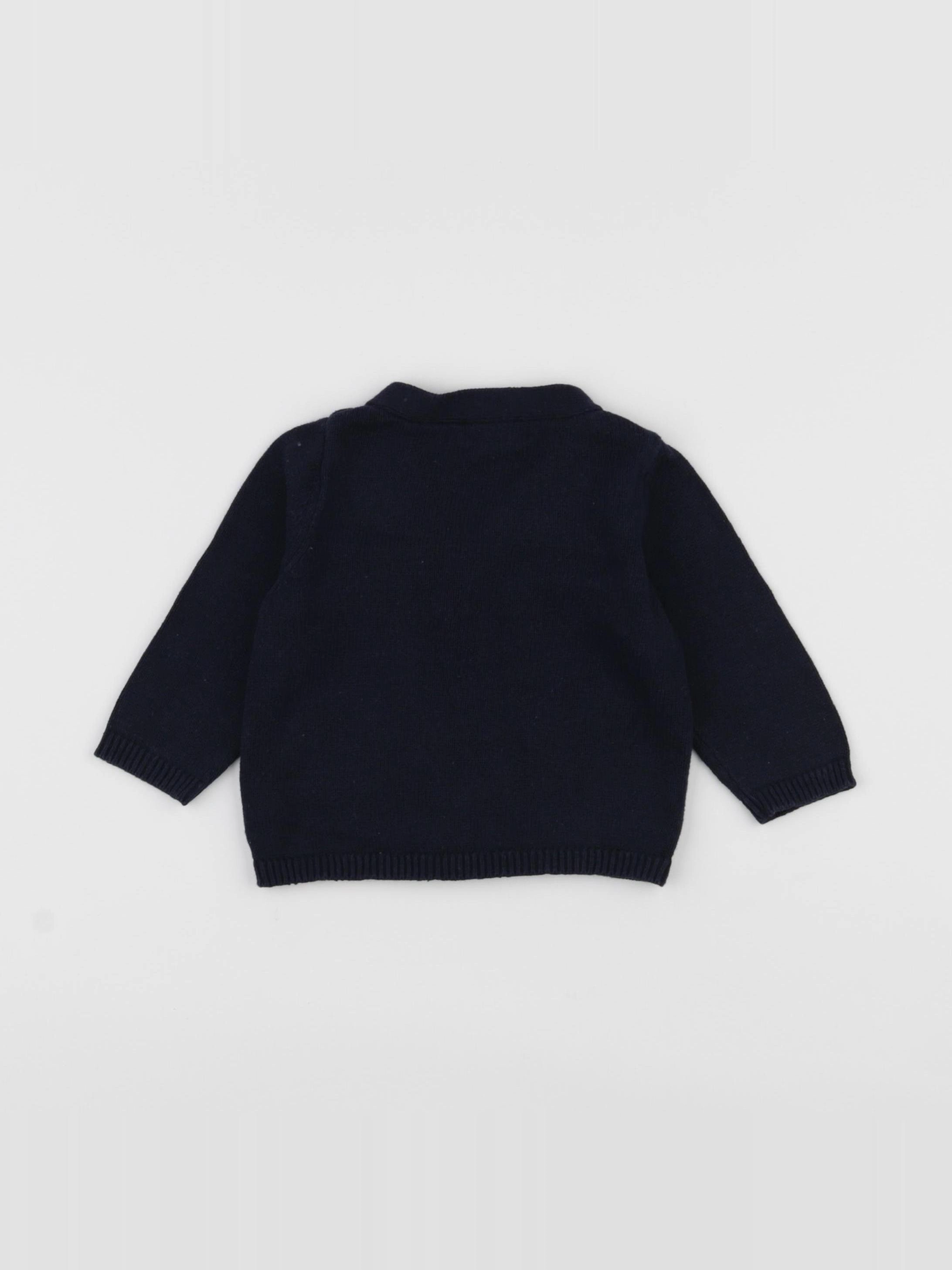 Vertbaudet - gilet bleu - 6 mois