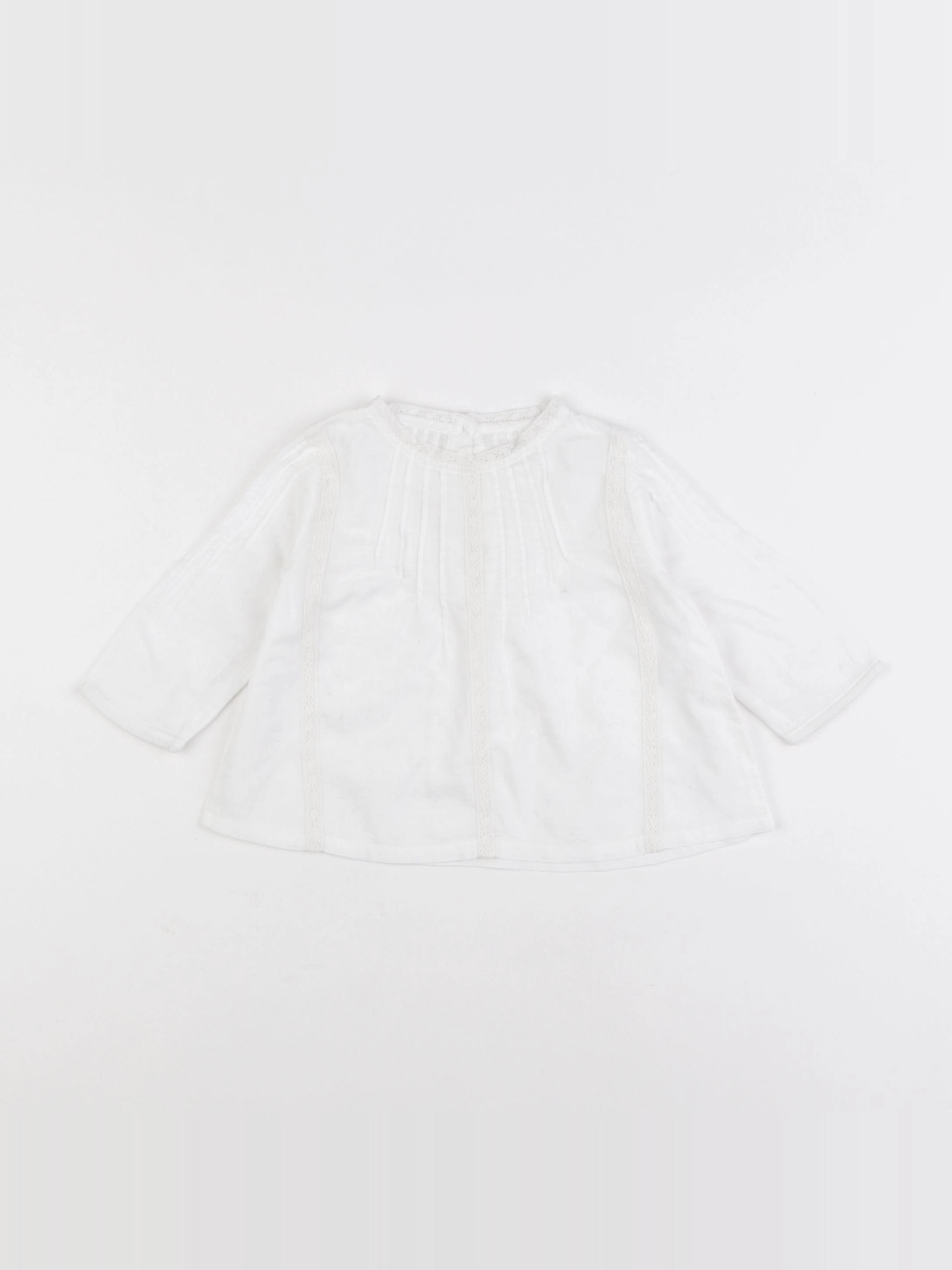 Boutchou - blouse blanc - 6 mois