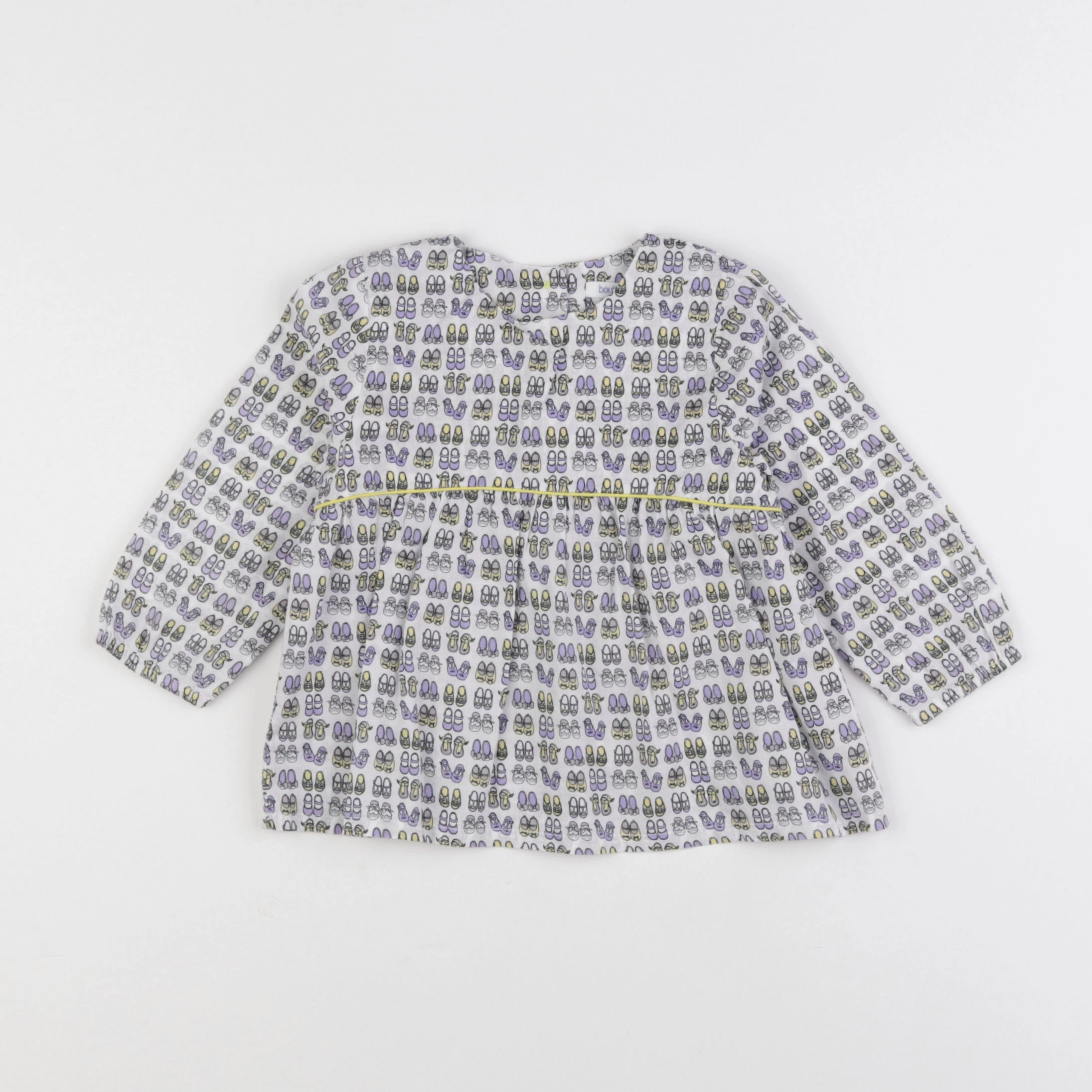 Boutchou - blouse blanc, violet - 12 mois