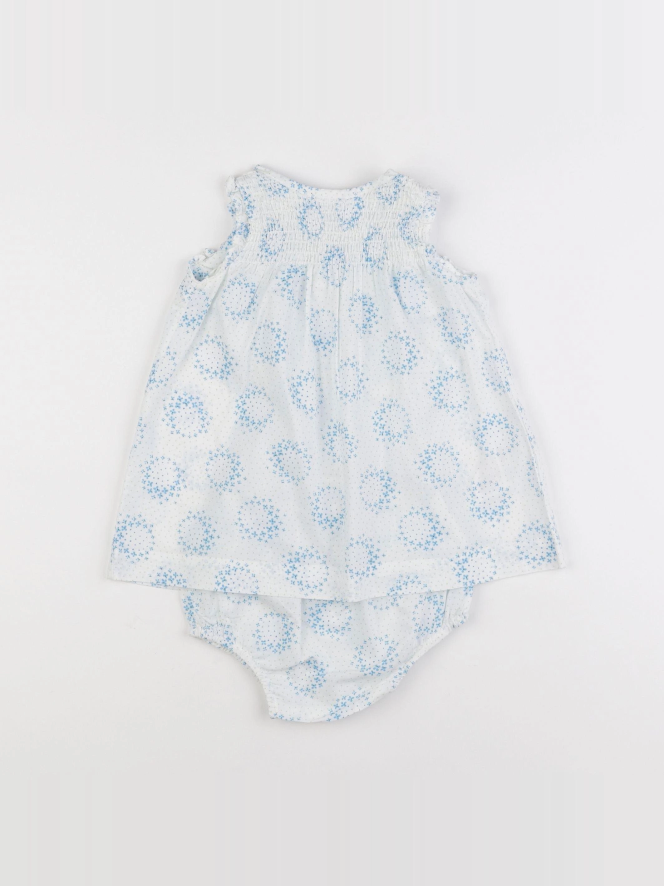 Jacadi - robe blanc, bleu - 6 mois