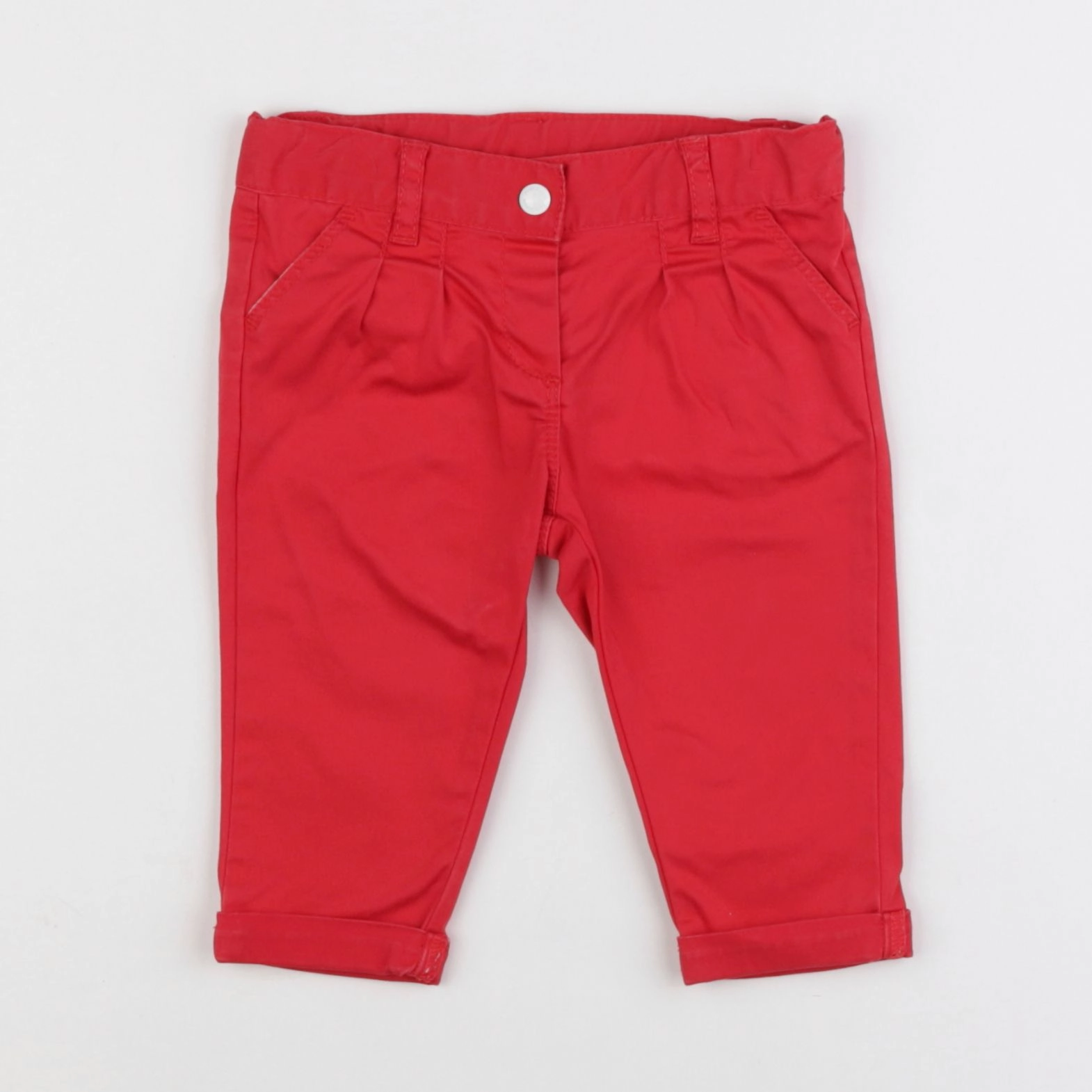 Petit Bateau - pantalon rouge - 6 mois