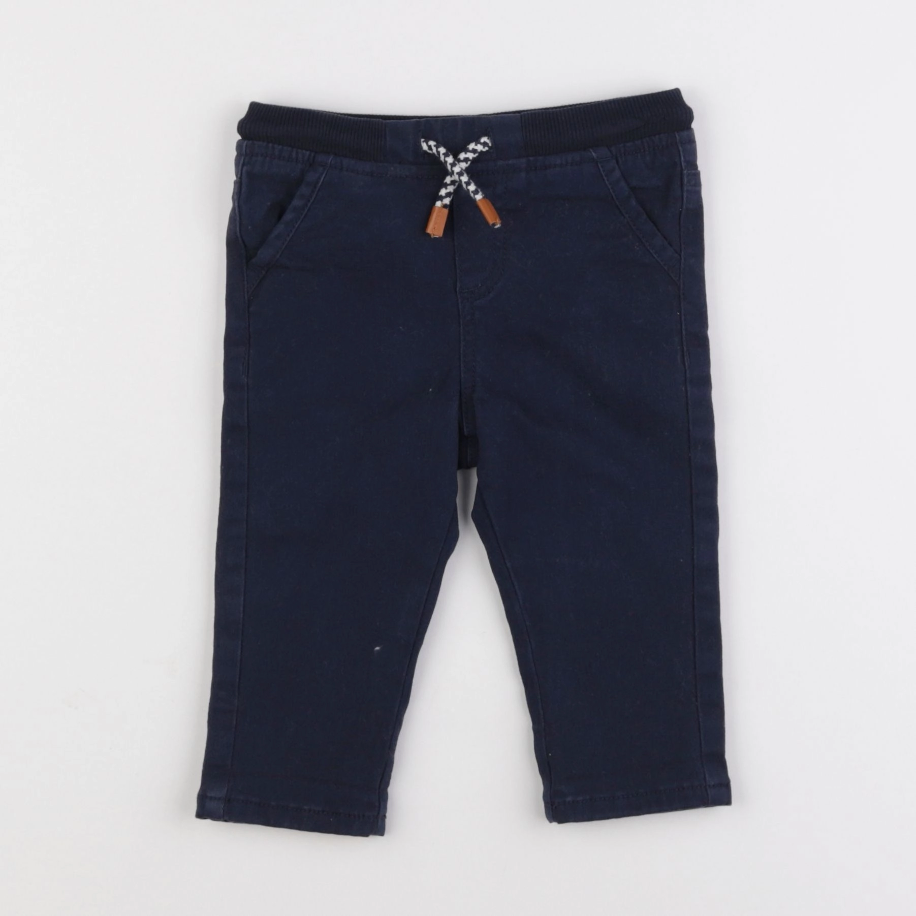 Vertbaudet - pantalon bleu - 12 mois