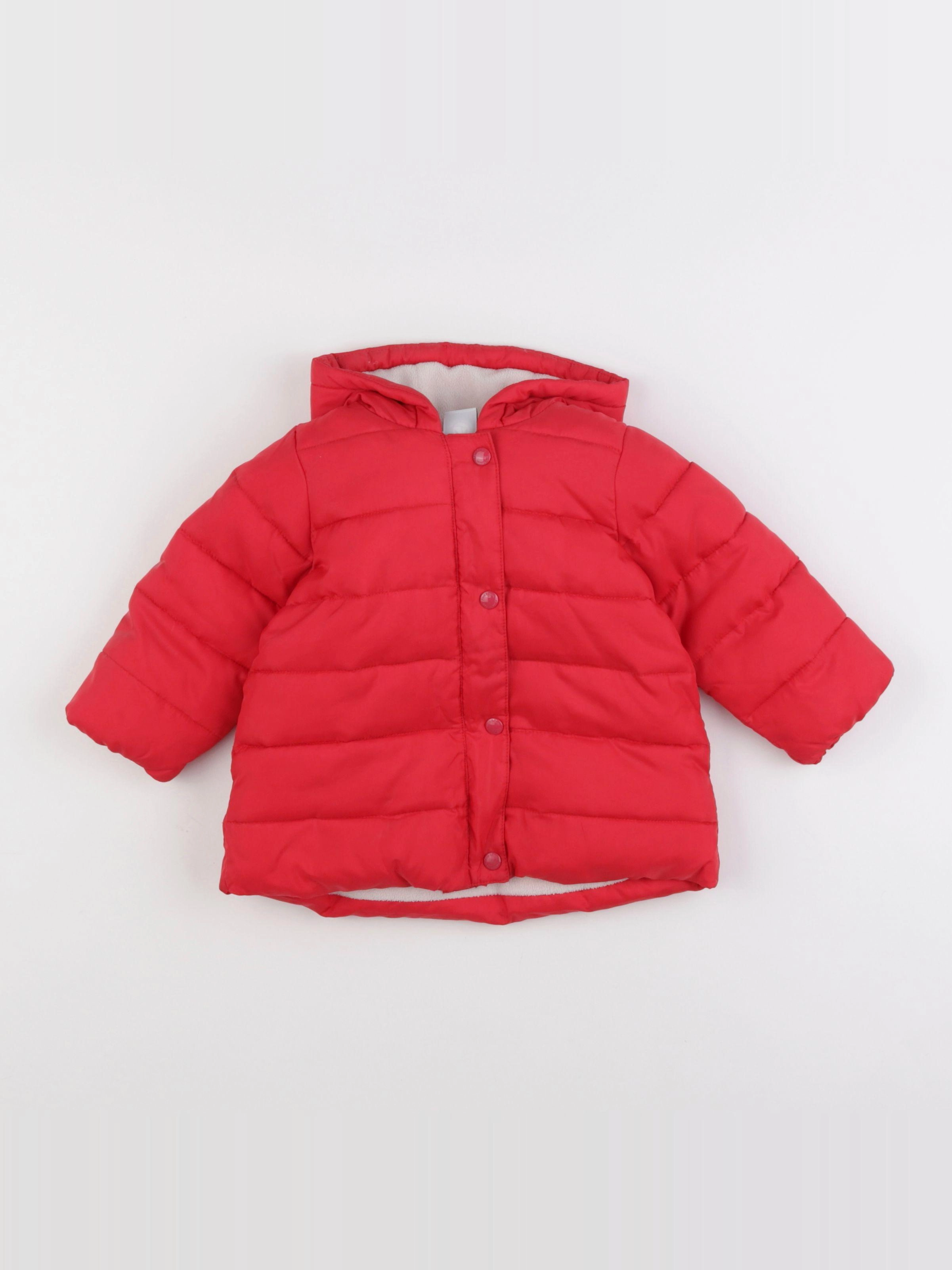 Petit Bateau - doudoune rouge - 12 mois