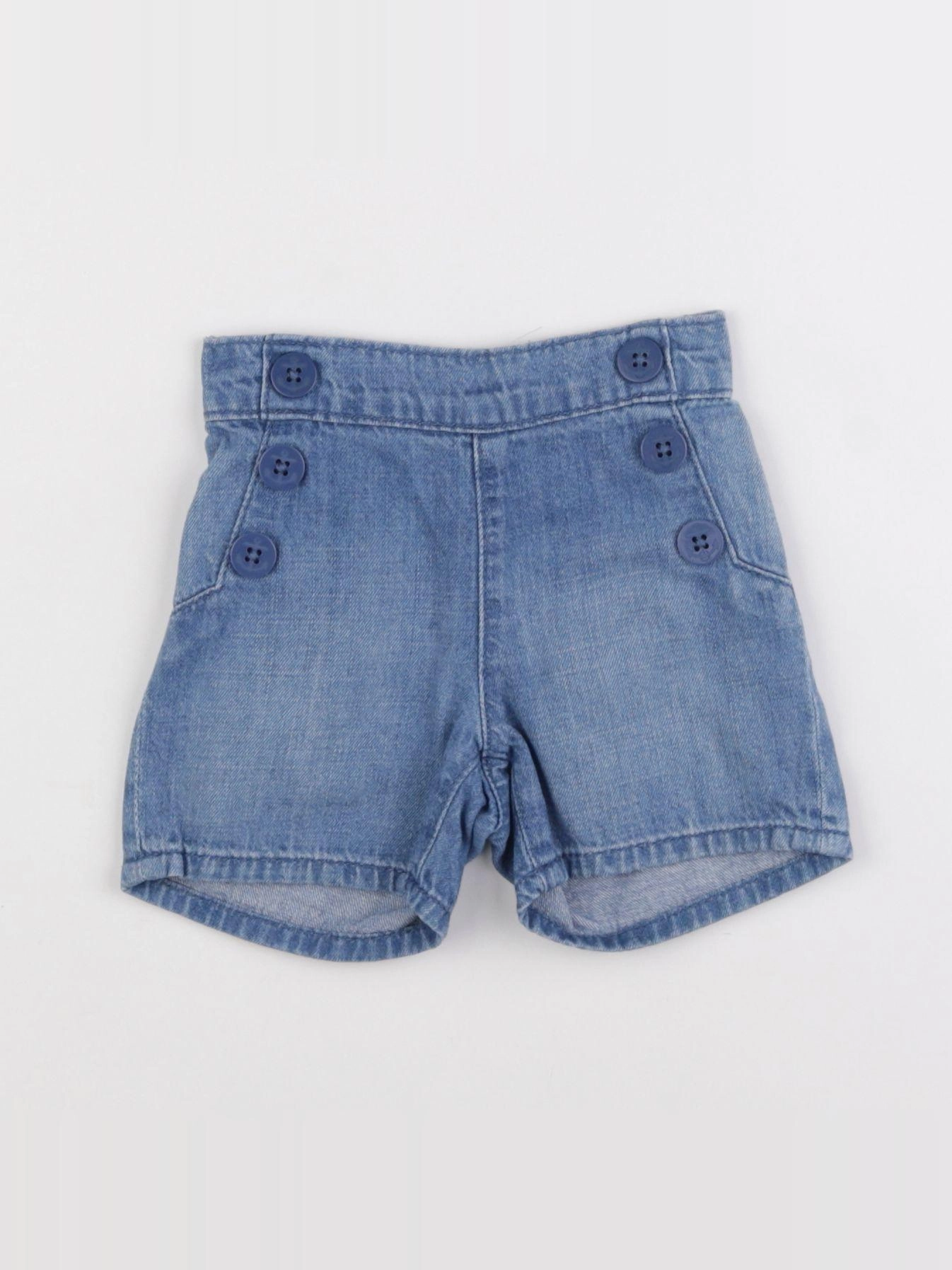 GAP - short bleu - 6/12 mois
