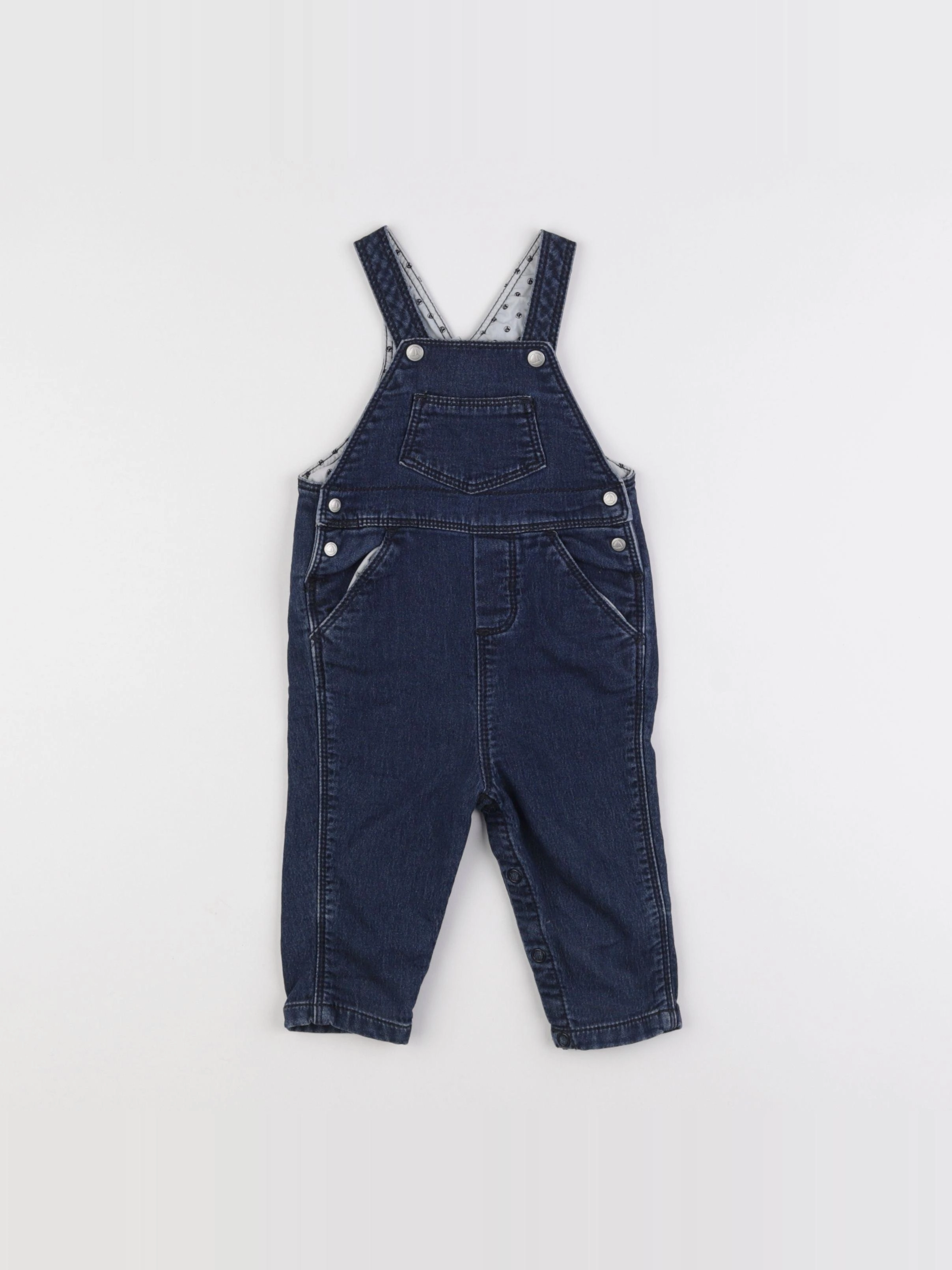 Petit Bateau - salopette bleu - 6 mois