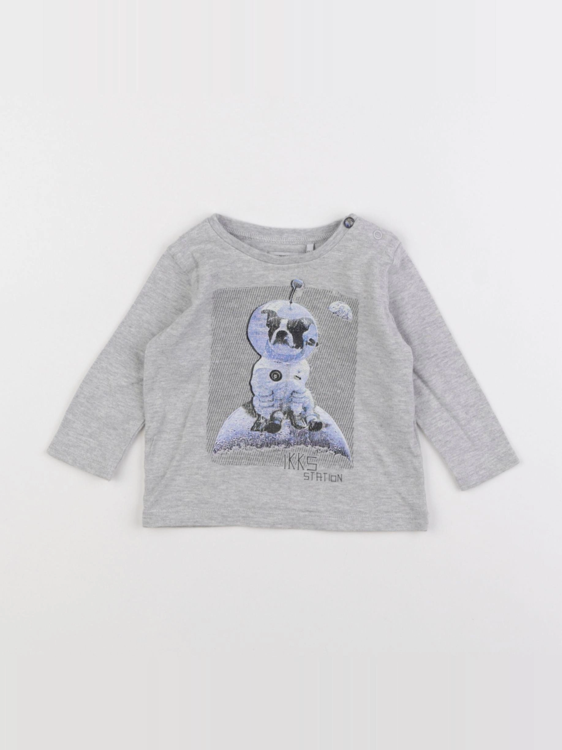 IKKS - tee-shirt gris - 6 mois