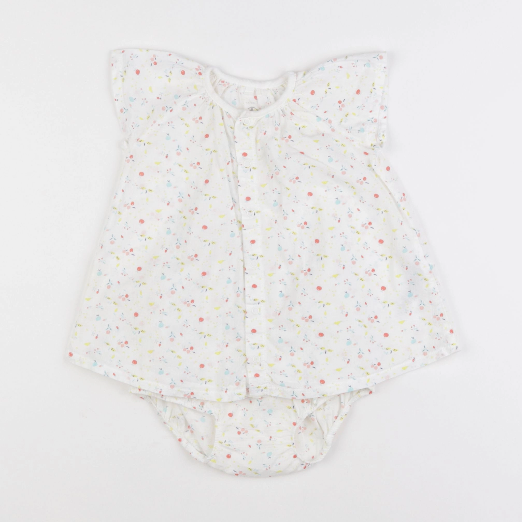 Petit Bateau - robe blanc - 6 mois