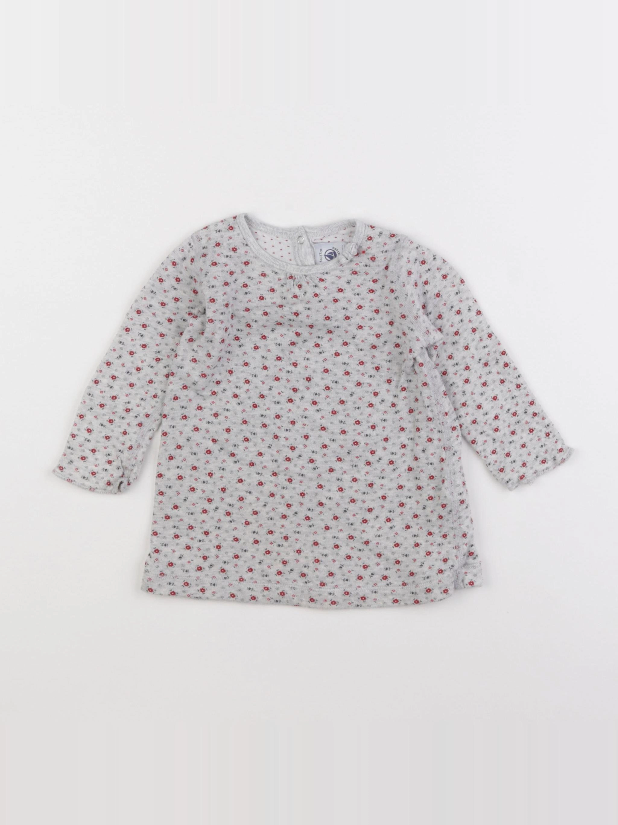 Petit Bateau - robe gris - 6 mois
