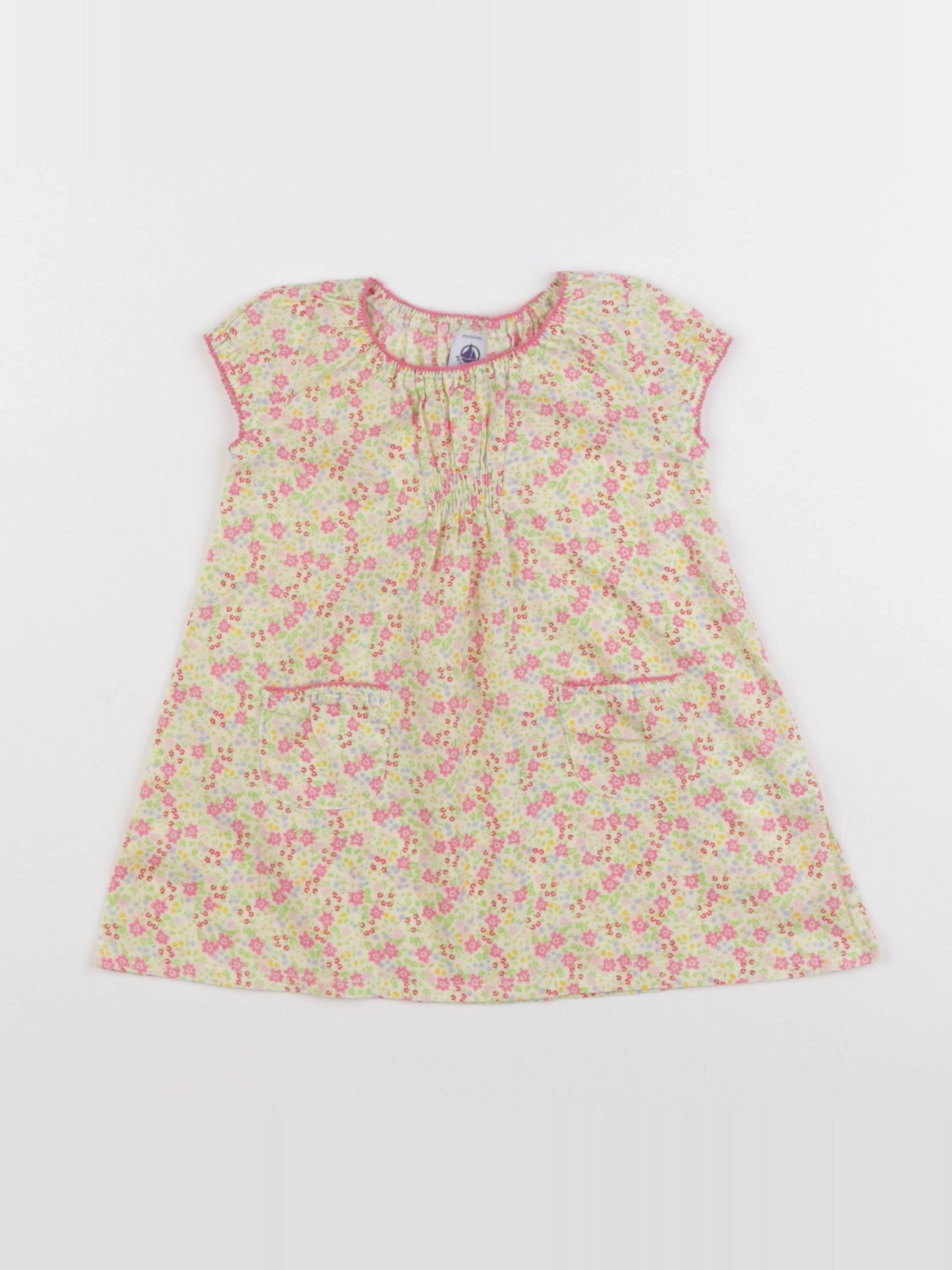 Petit Bateau - robe jaune - 6 mois