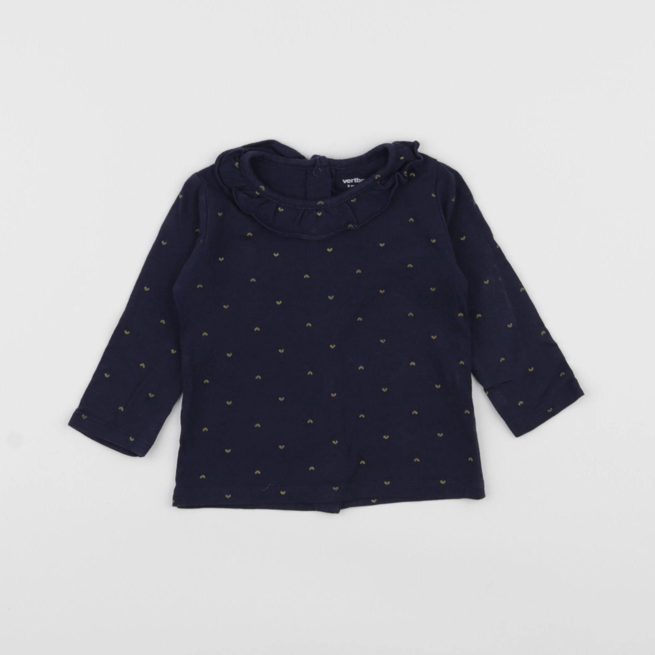 Vertbaudet - tee-shirt bleu - 9 mois