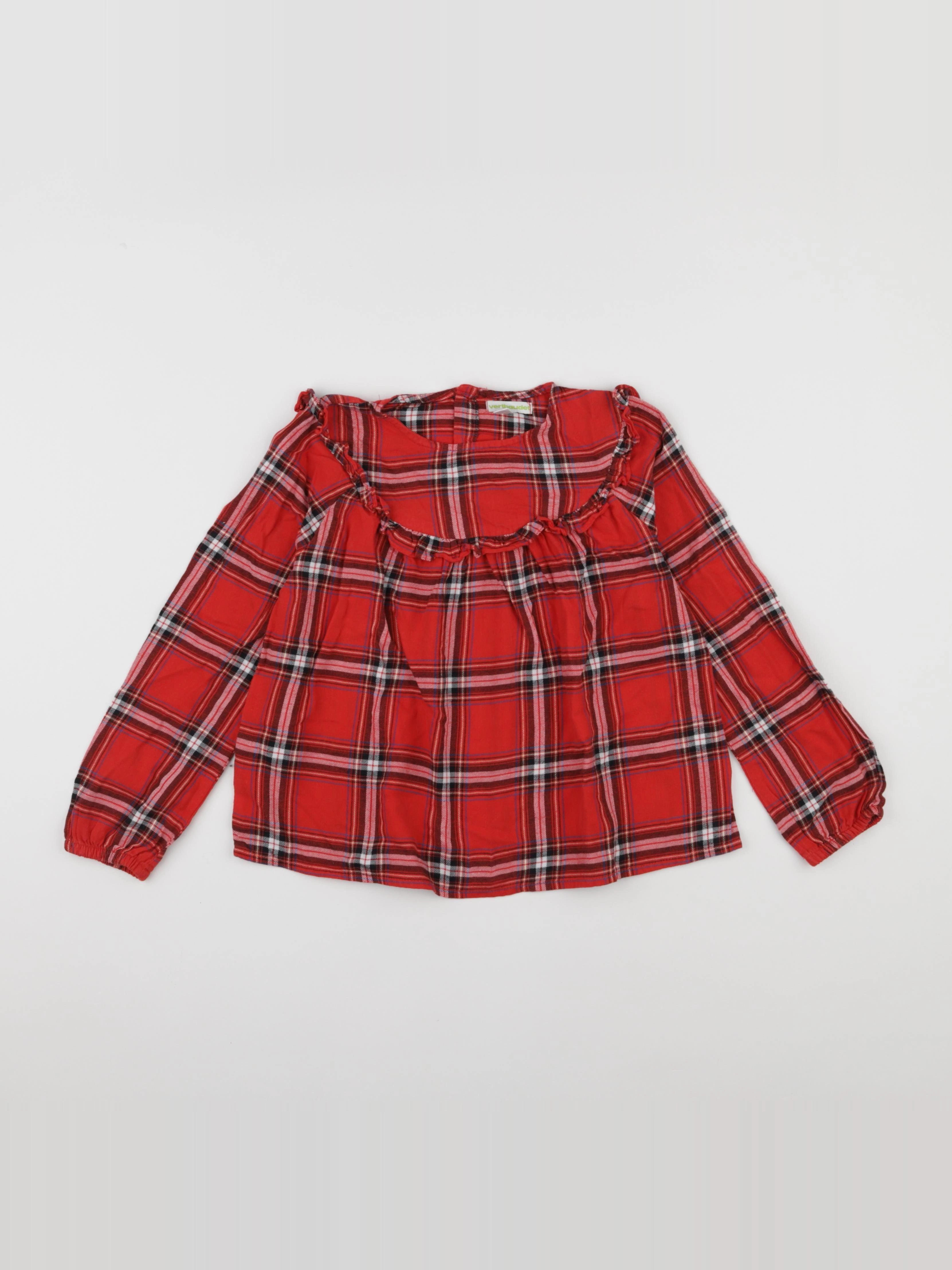 Vertbaudet - blouse rouge - 8 ans