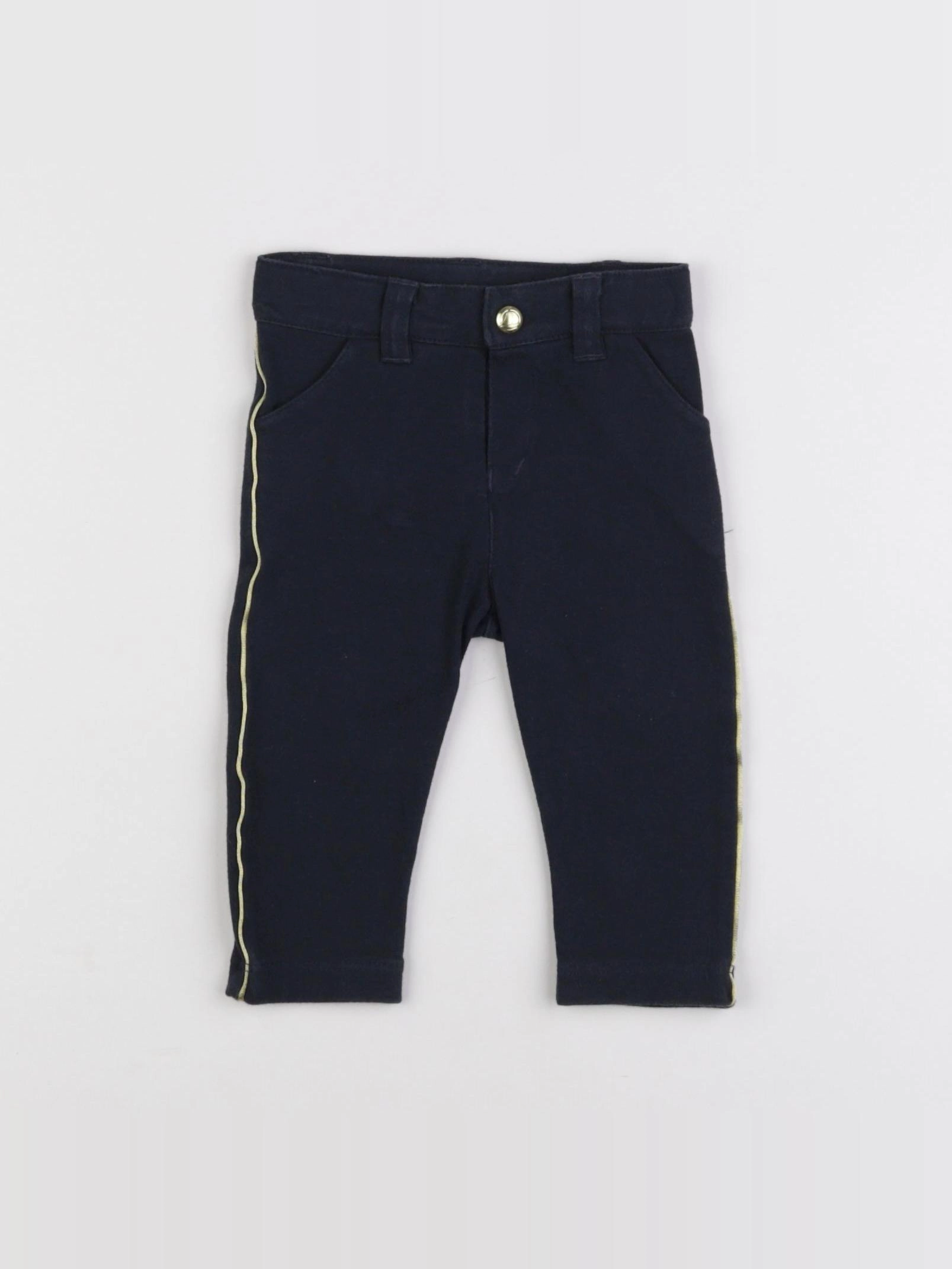 Petit Bateau - jegging or, noir - 6 mois