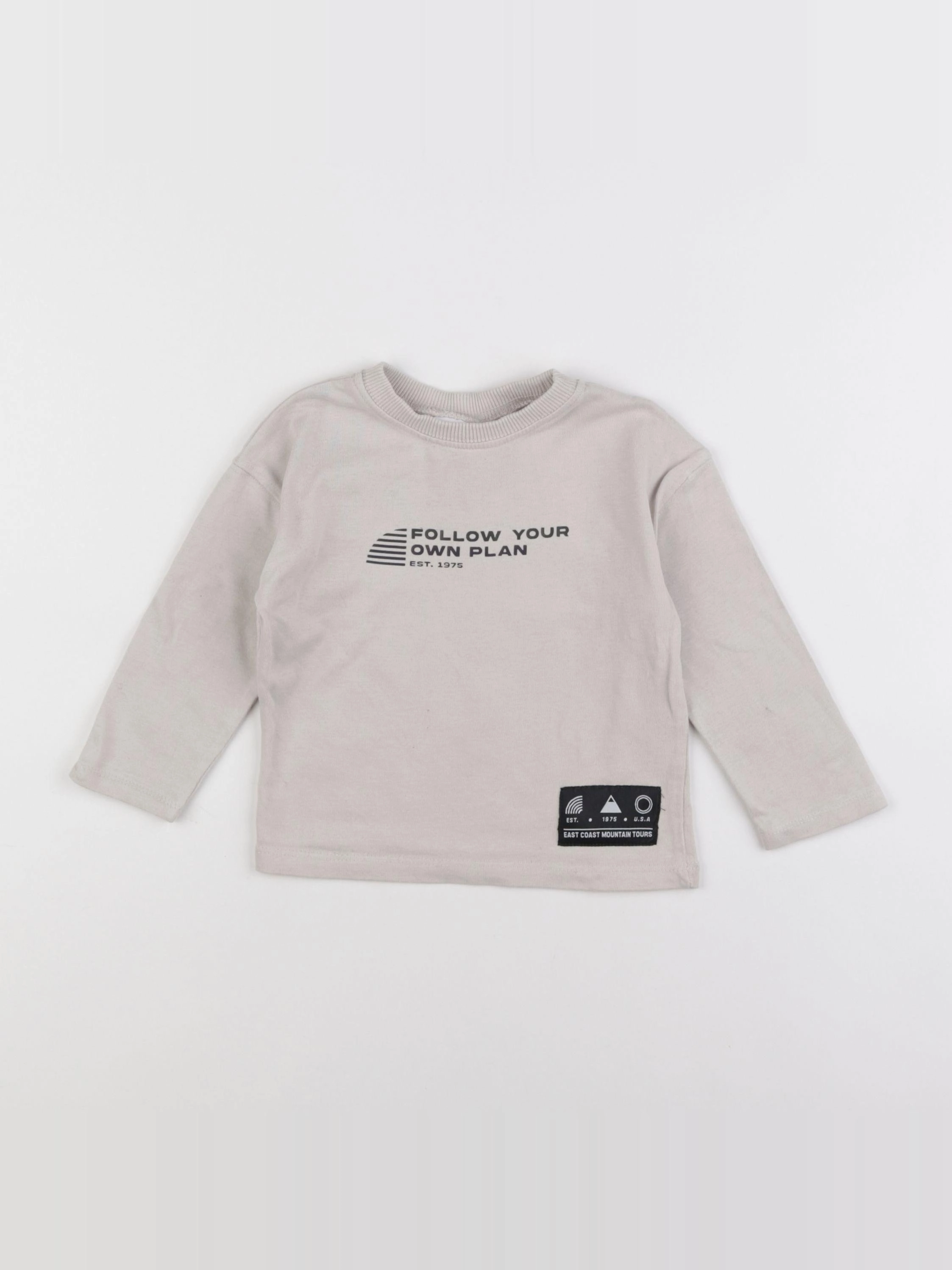 Zara - tee-shirt beige - 9/12 mois