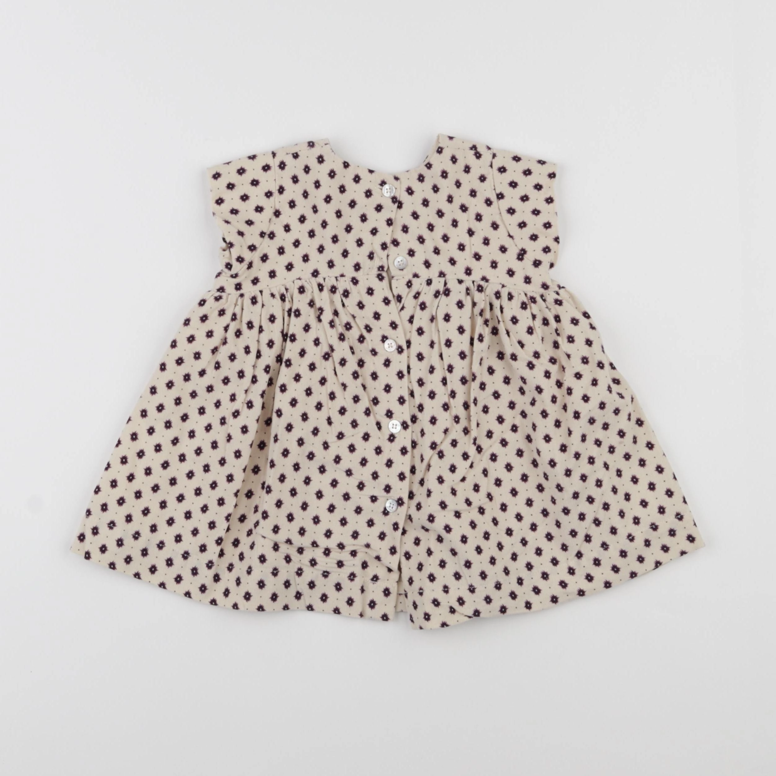 Natalys - robe beige, violet - 6 mois