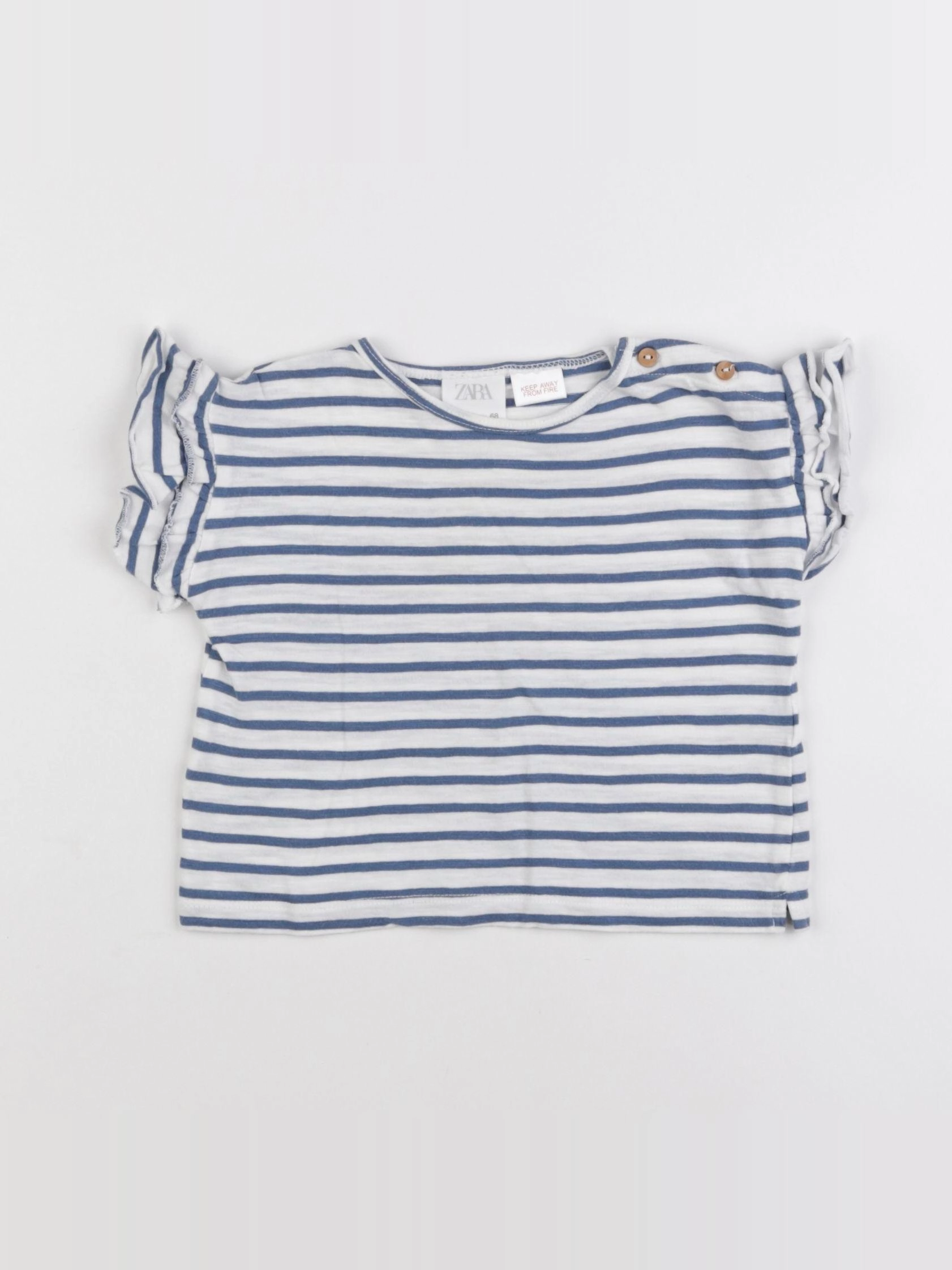 Zara - tee-shirt bleu - 3/6 mois