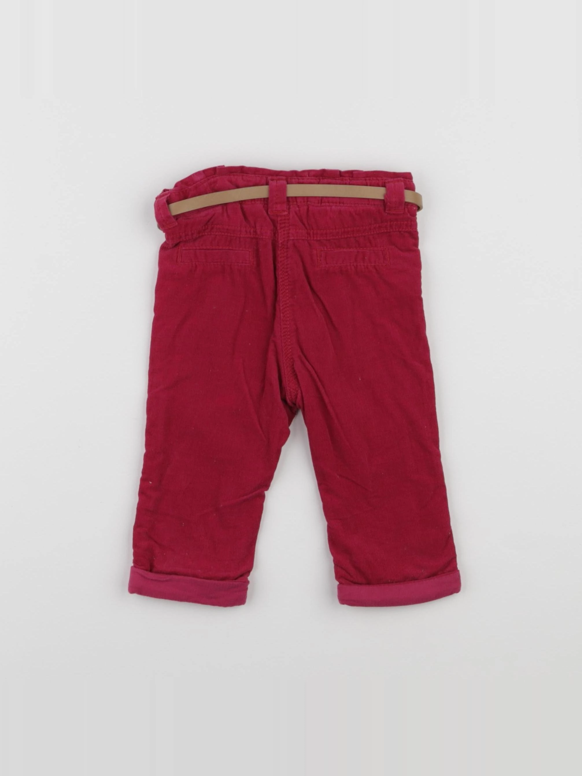 Tape à l'oeil - pantalon doublé rouge - 6 mois