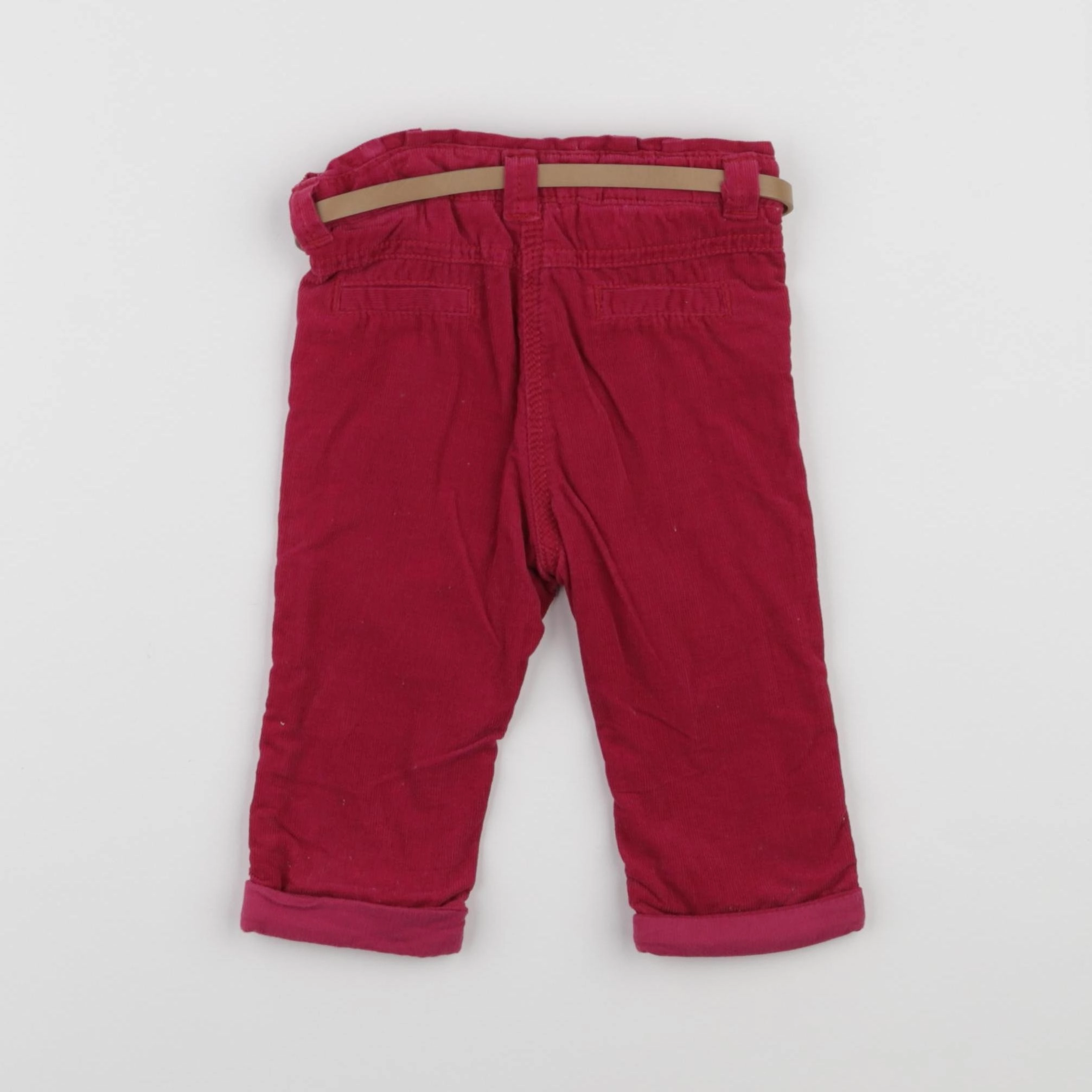 Tape à l'oeil - pantalon doublé rouge - 6 mois