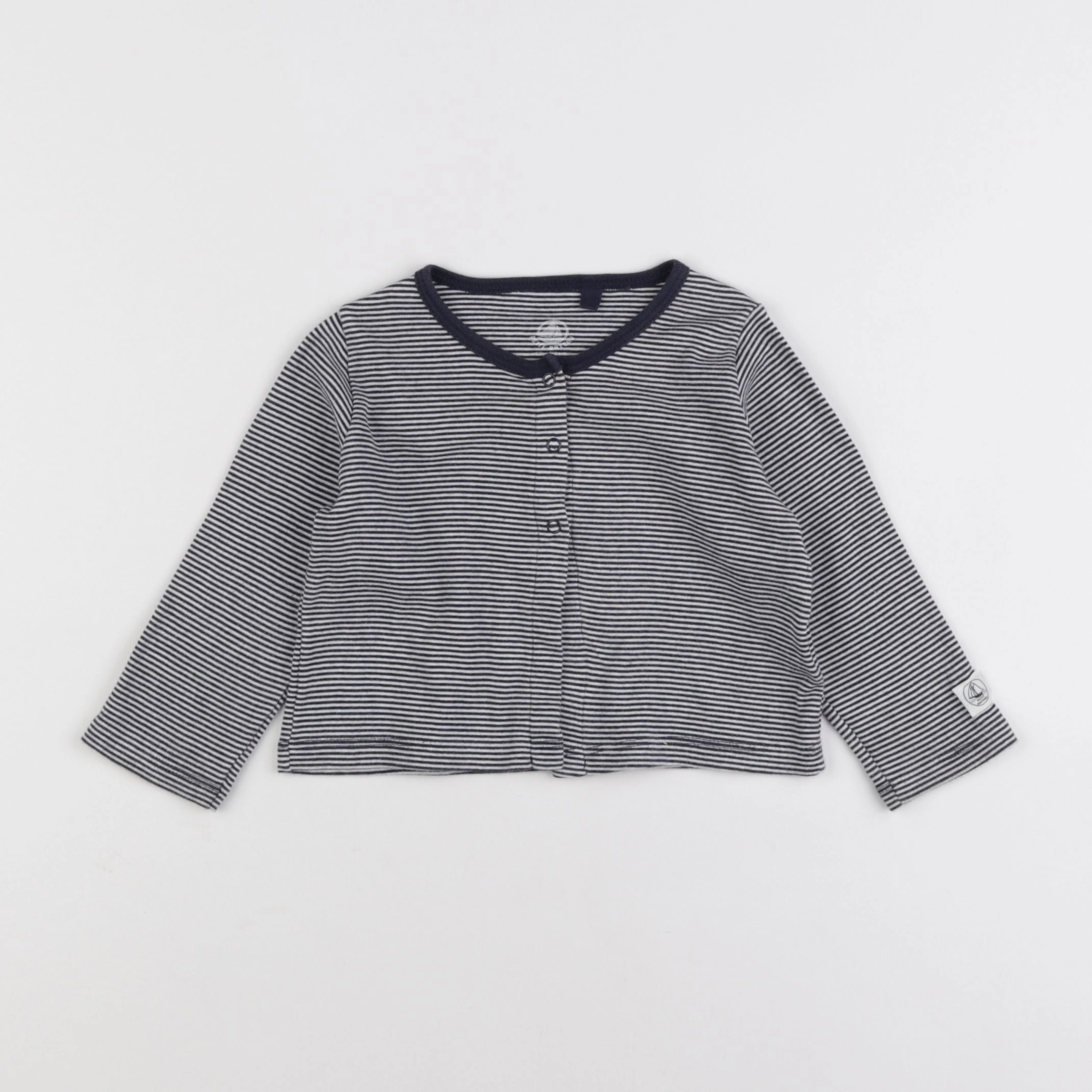 Petit Bateau - tee-shirt noir - 12/18 mois