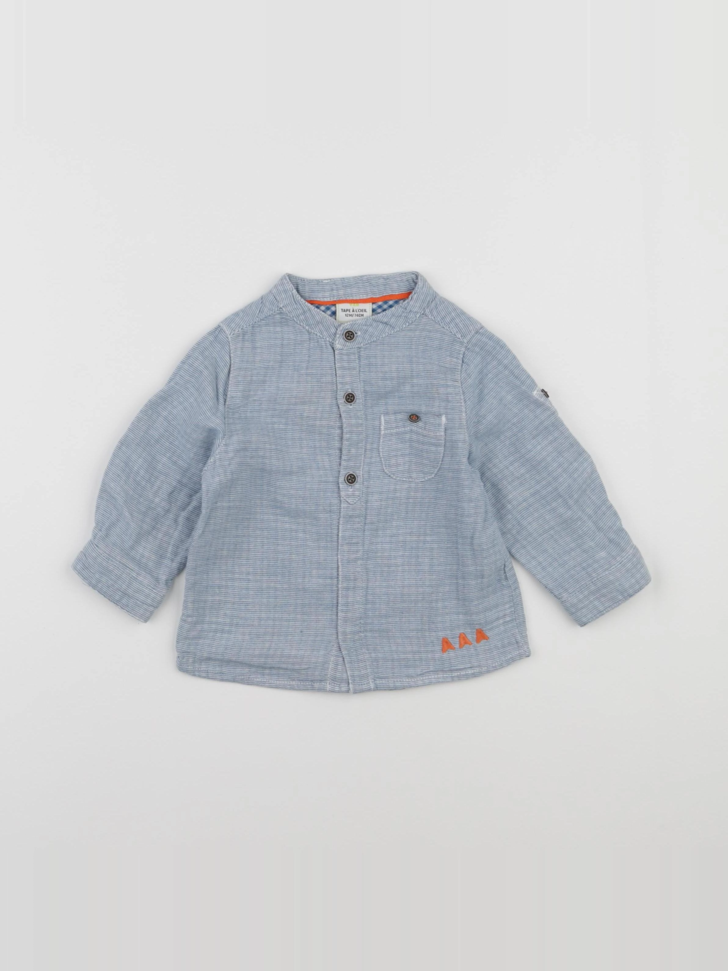 Tape à l'oeil - chemise bleu - 12 mois