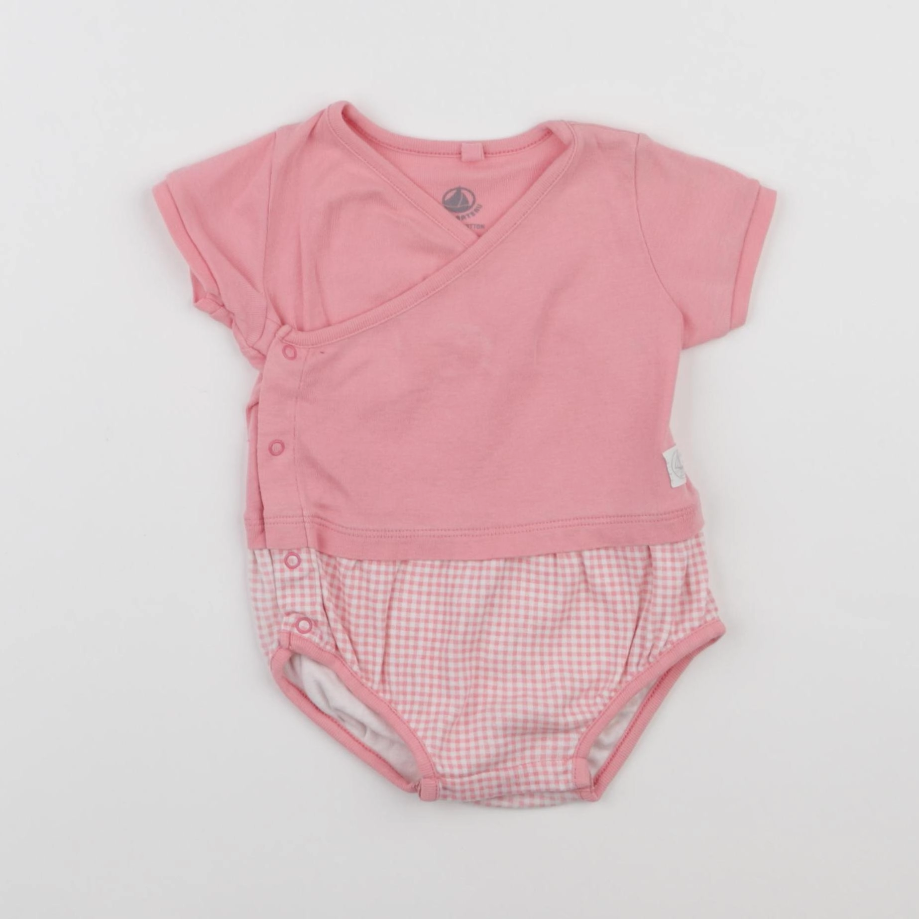 Petit Bateau - body tee-shirt rose - 3 mois