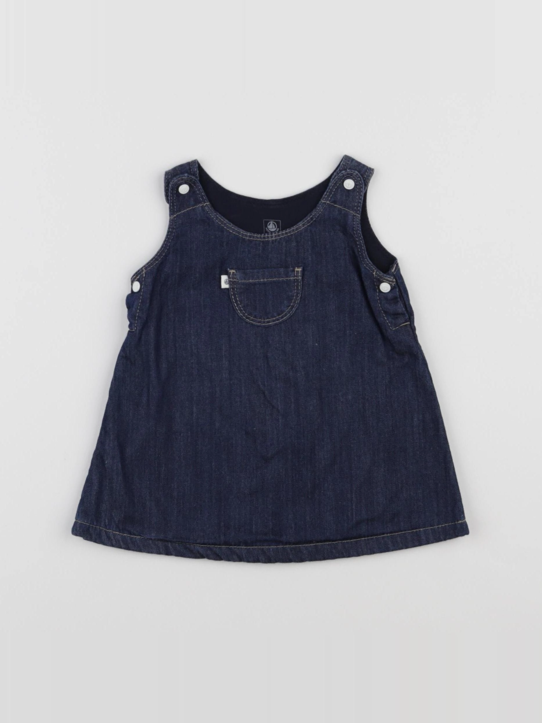 Petit Bateau - robe bleu - 3 mois