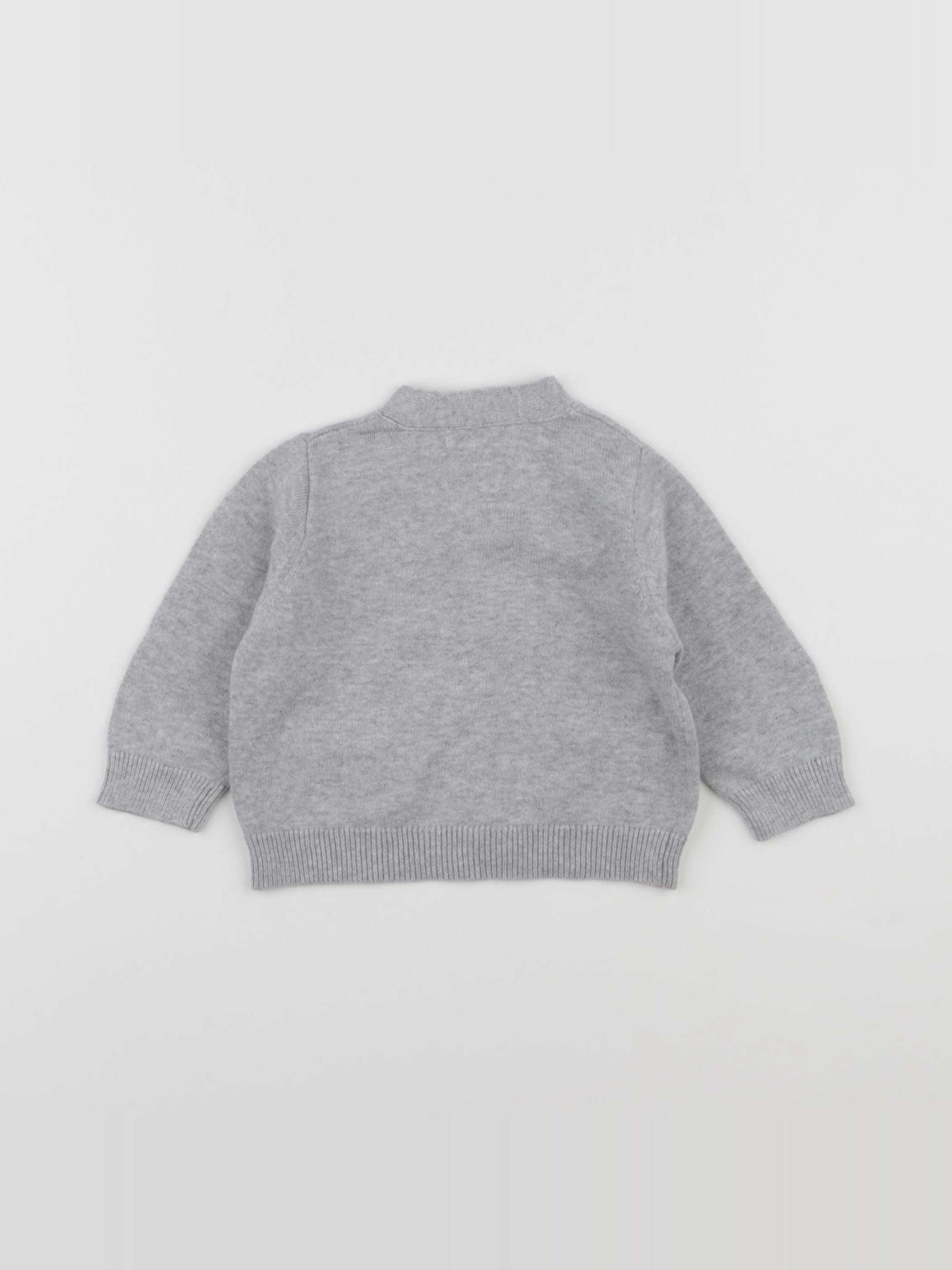 Boutchou - gilet gris - 6 mois