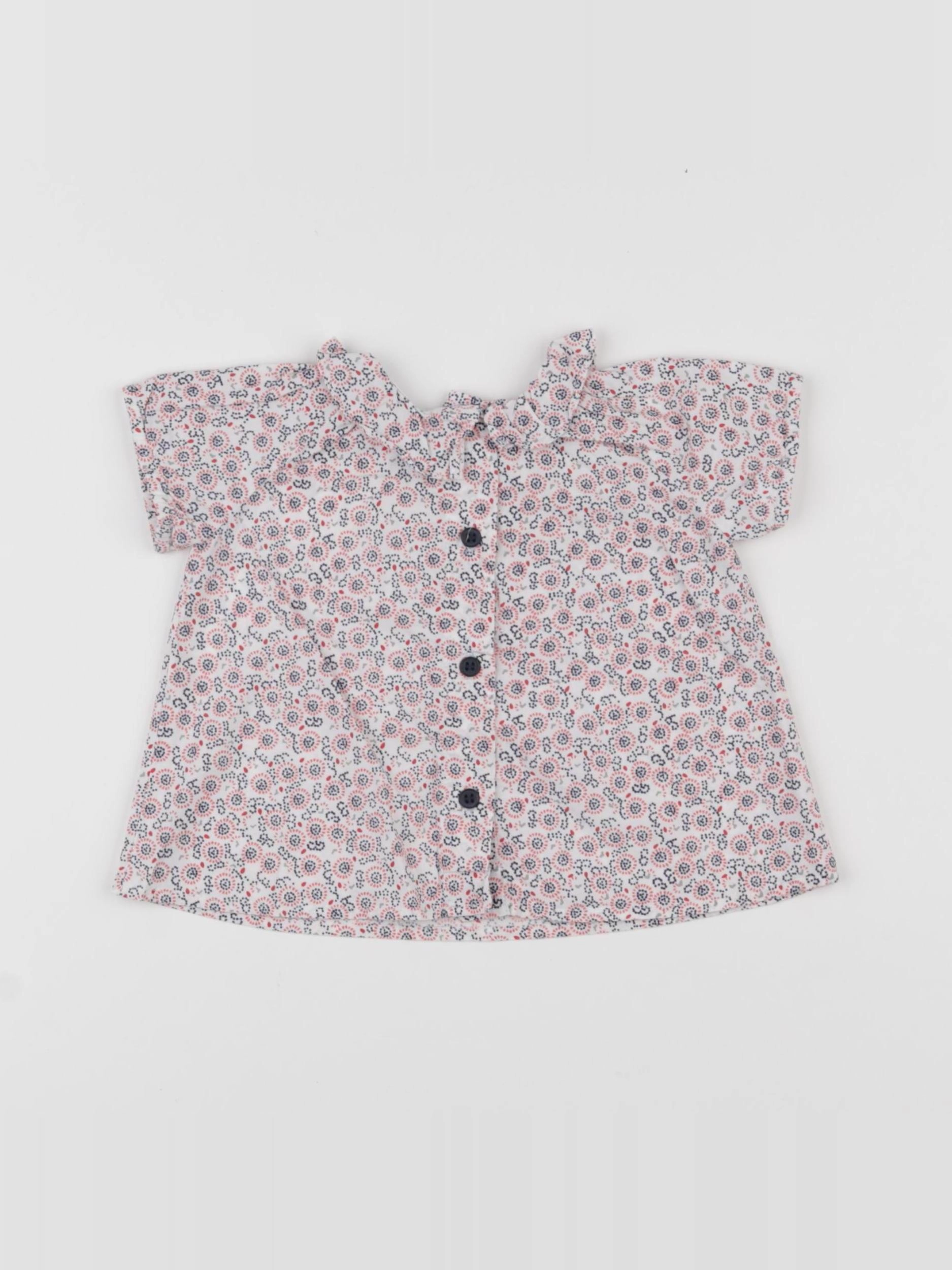 Petit Bateau - blouse multicolore - 6 mois