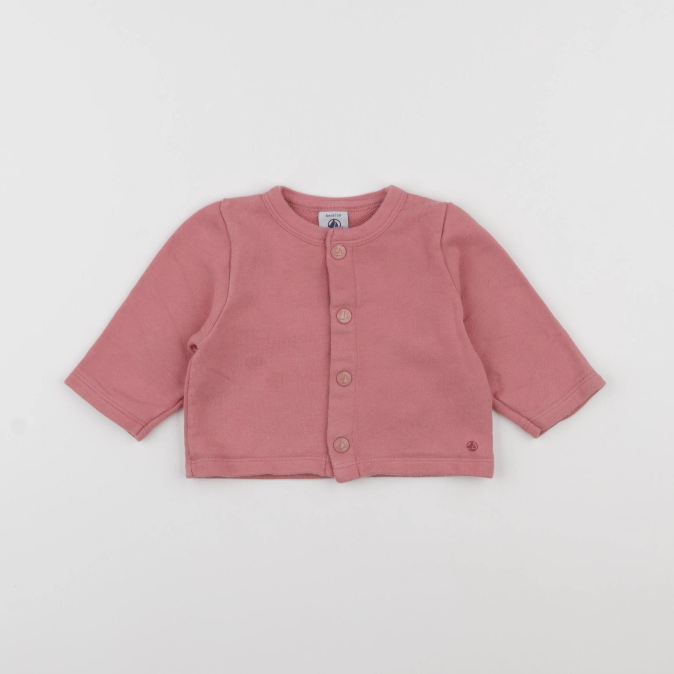 Petit Bateau - sweat rose - 6 mois