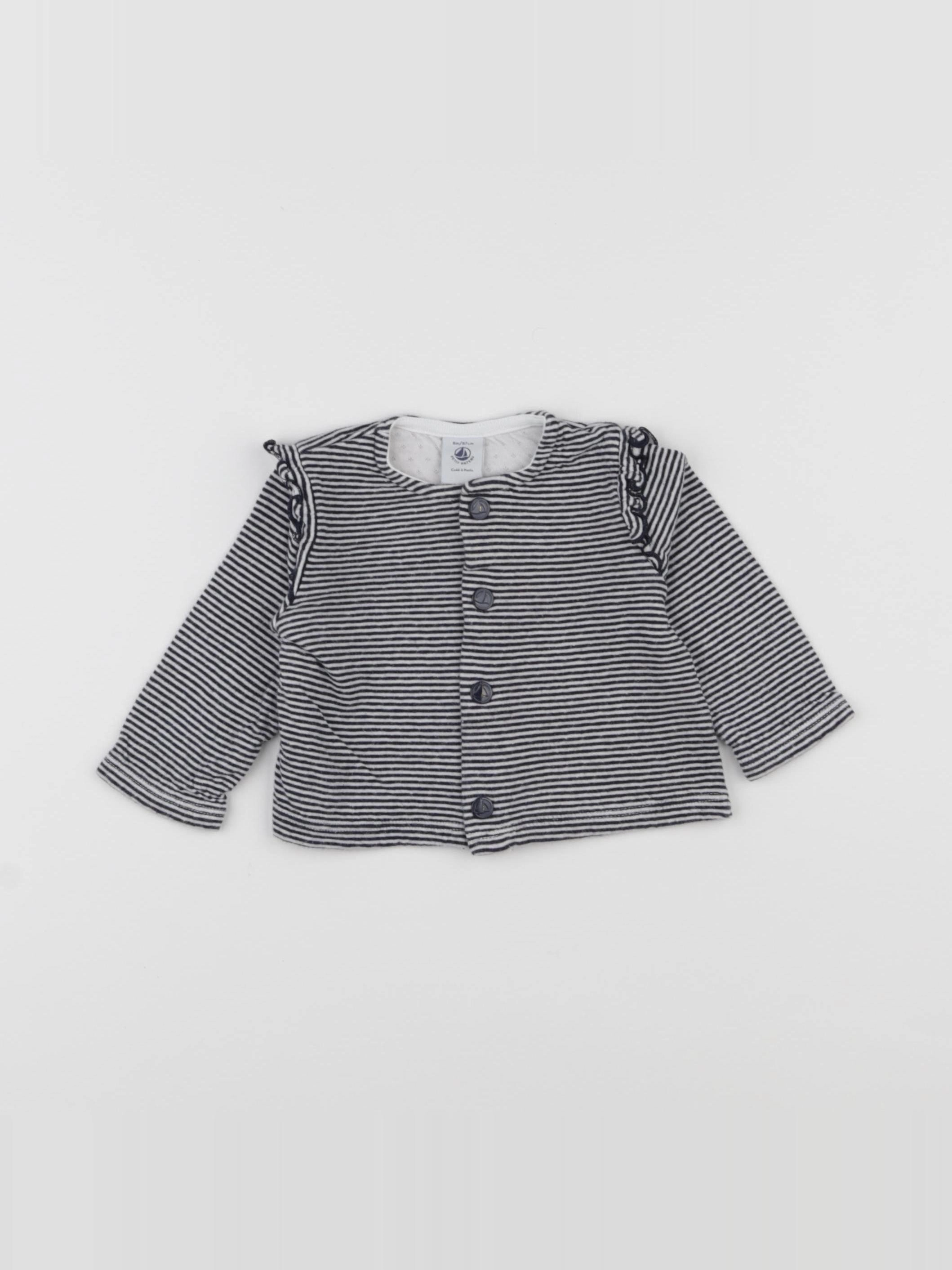 Petit Bateau - gilet multicolore - 6 mois