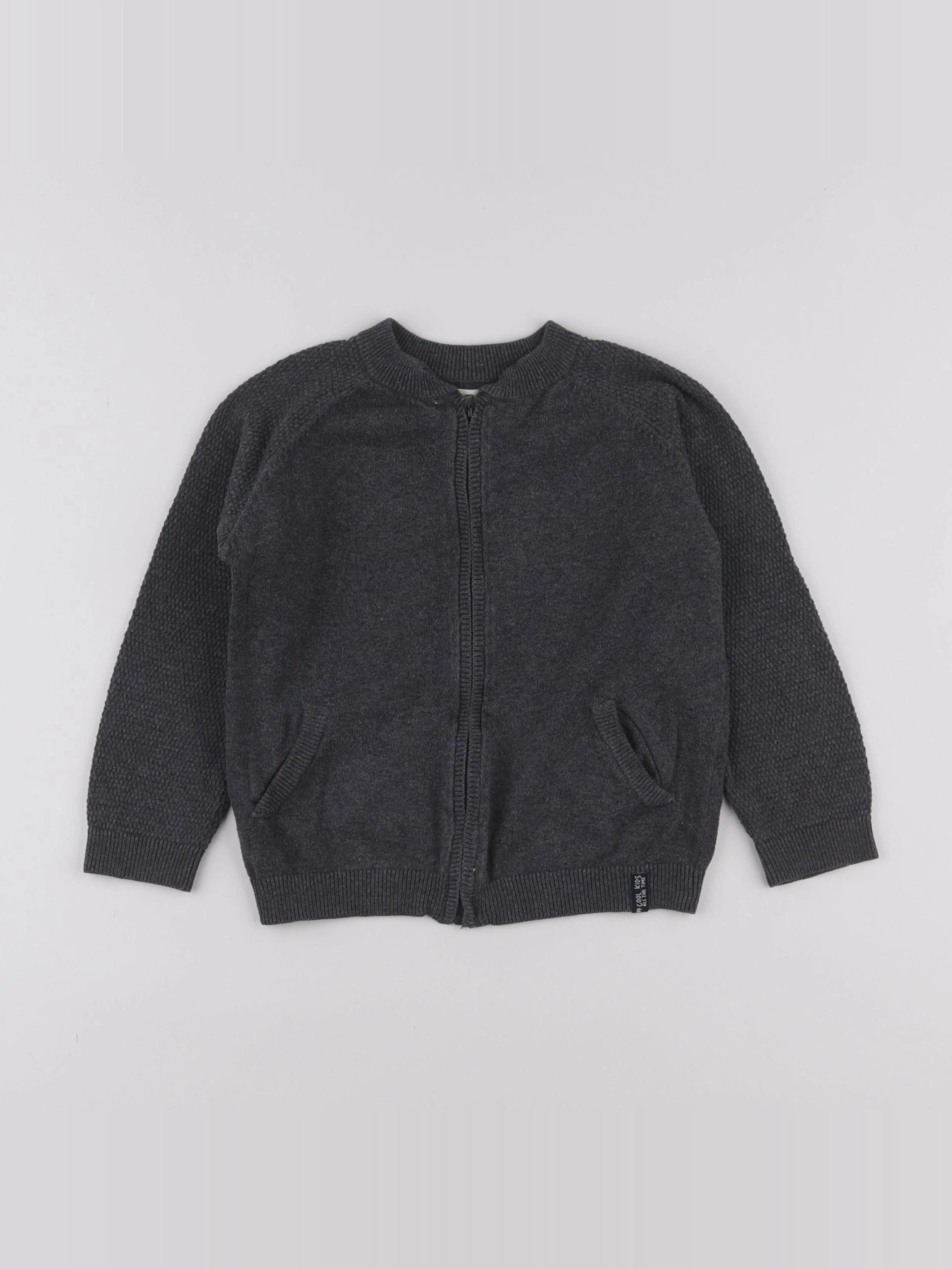Vertbaudet - gilet gris - 4 ans