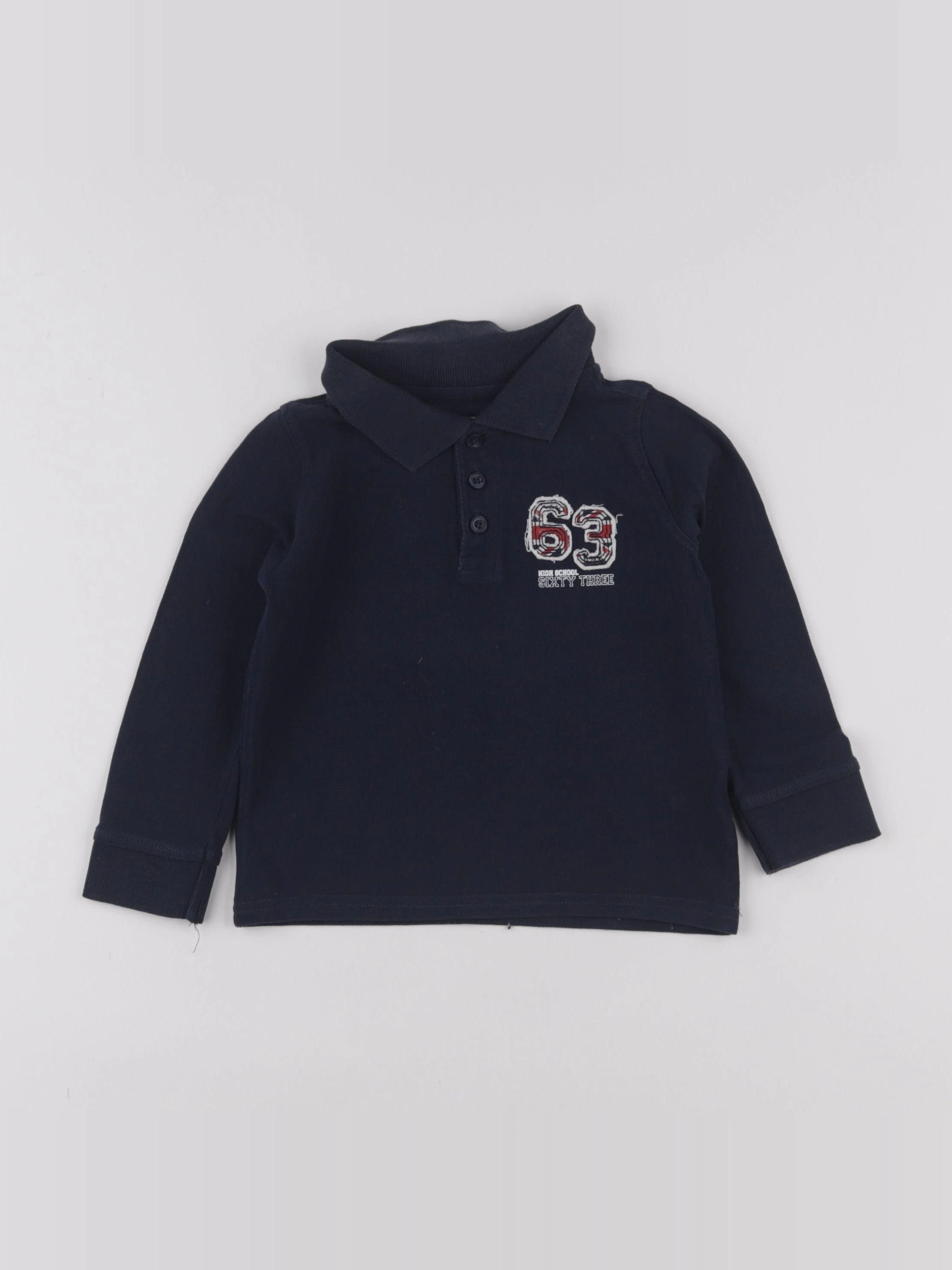 Vertbaudet - polo bleu - 3 ans