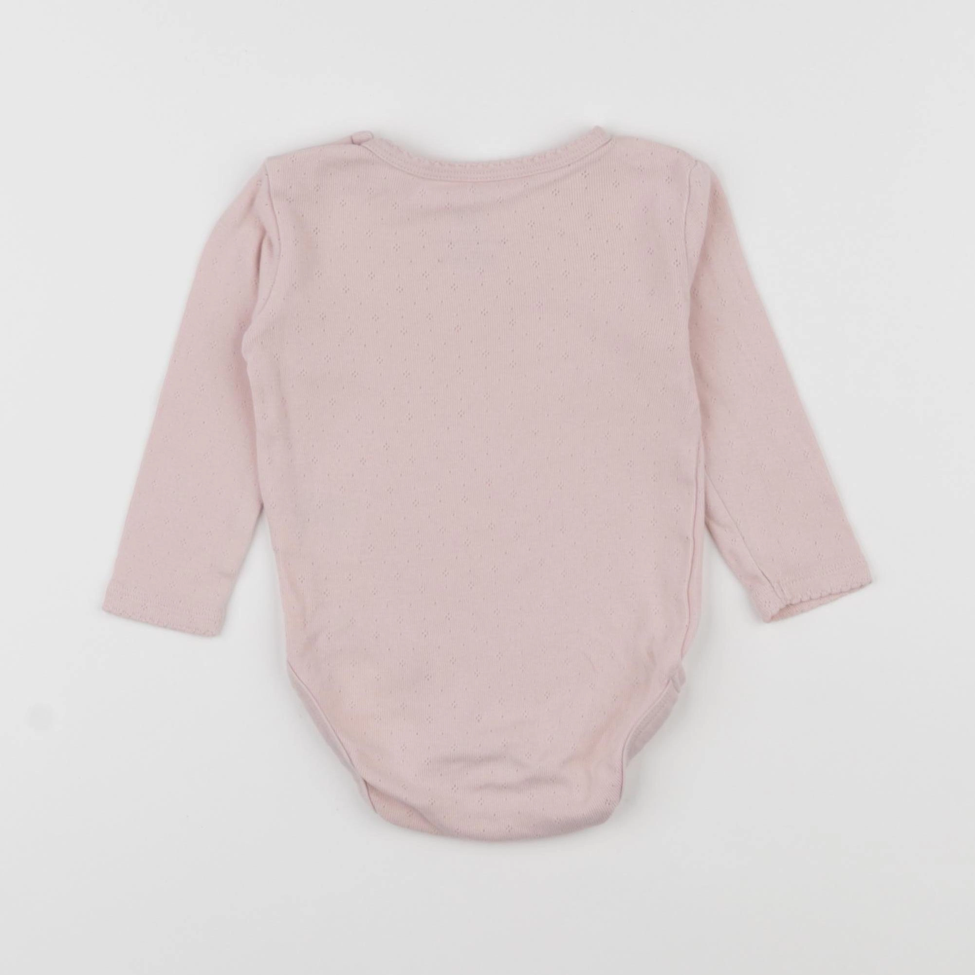 H&M - body rose - 3/6 mois
