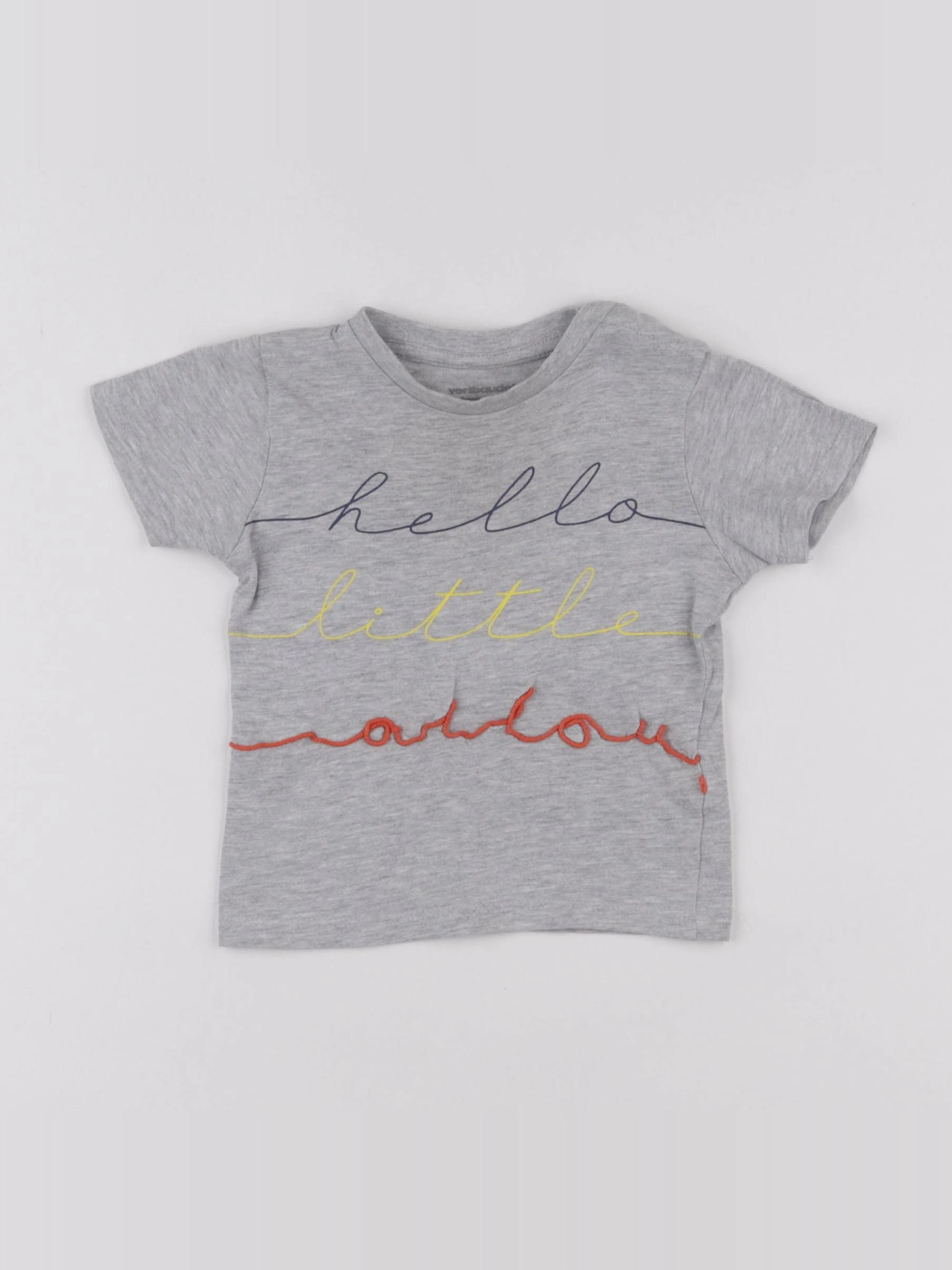 Vertbaudet - tee-shirt gris - 9 mois