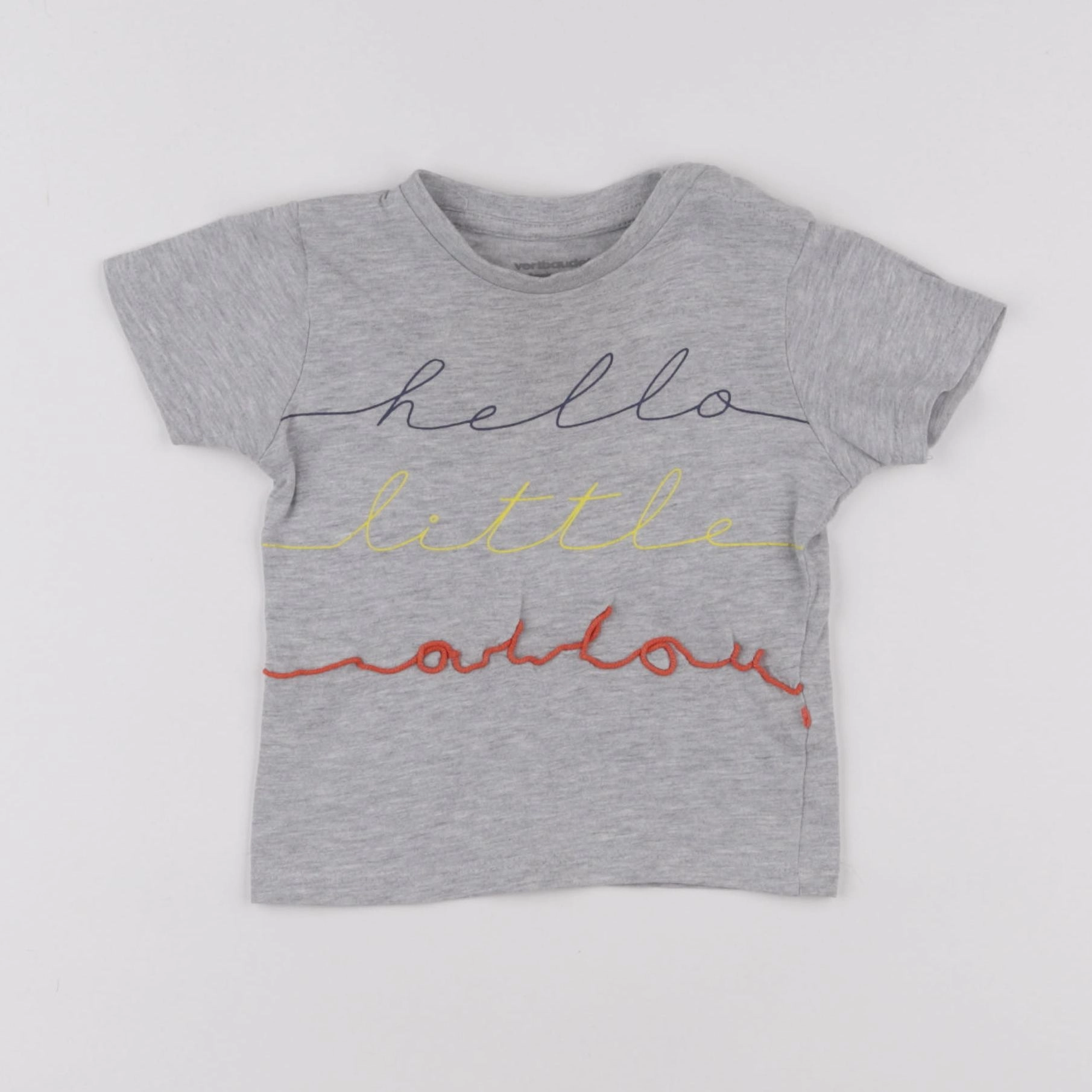 Vertbaudet - tee-shirt gris - 9 mois