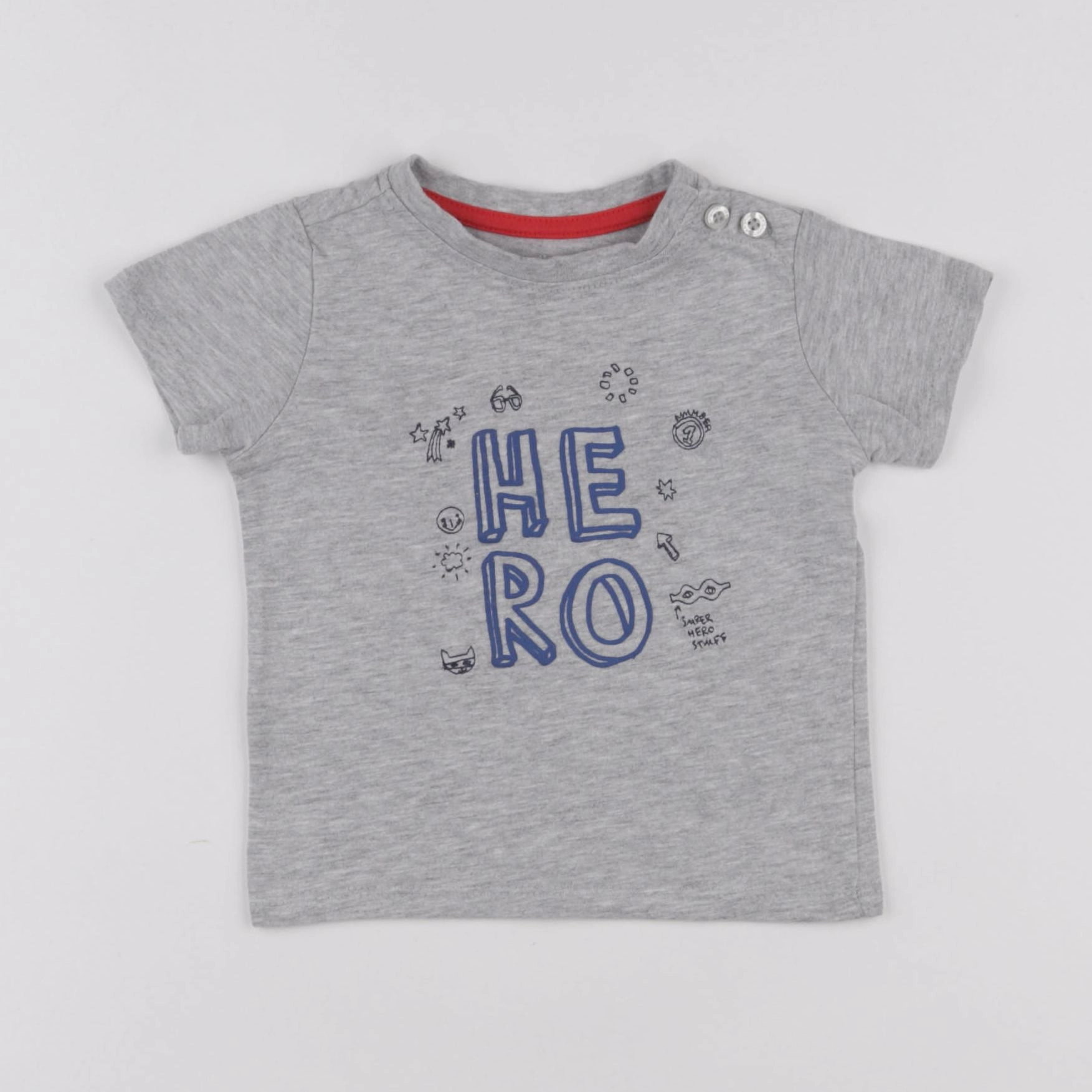 Vertbaudet - tee-shirt gris - 9 mois