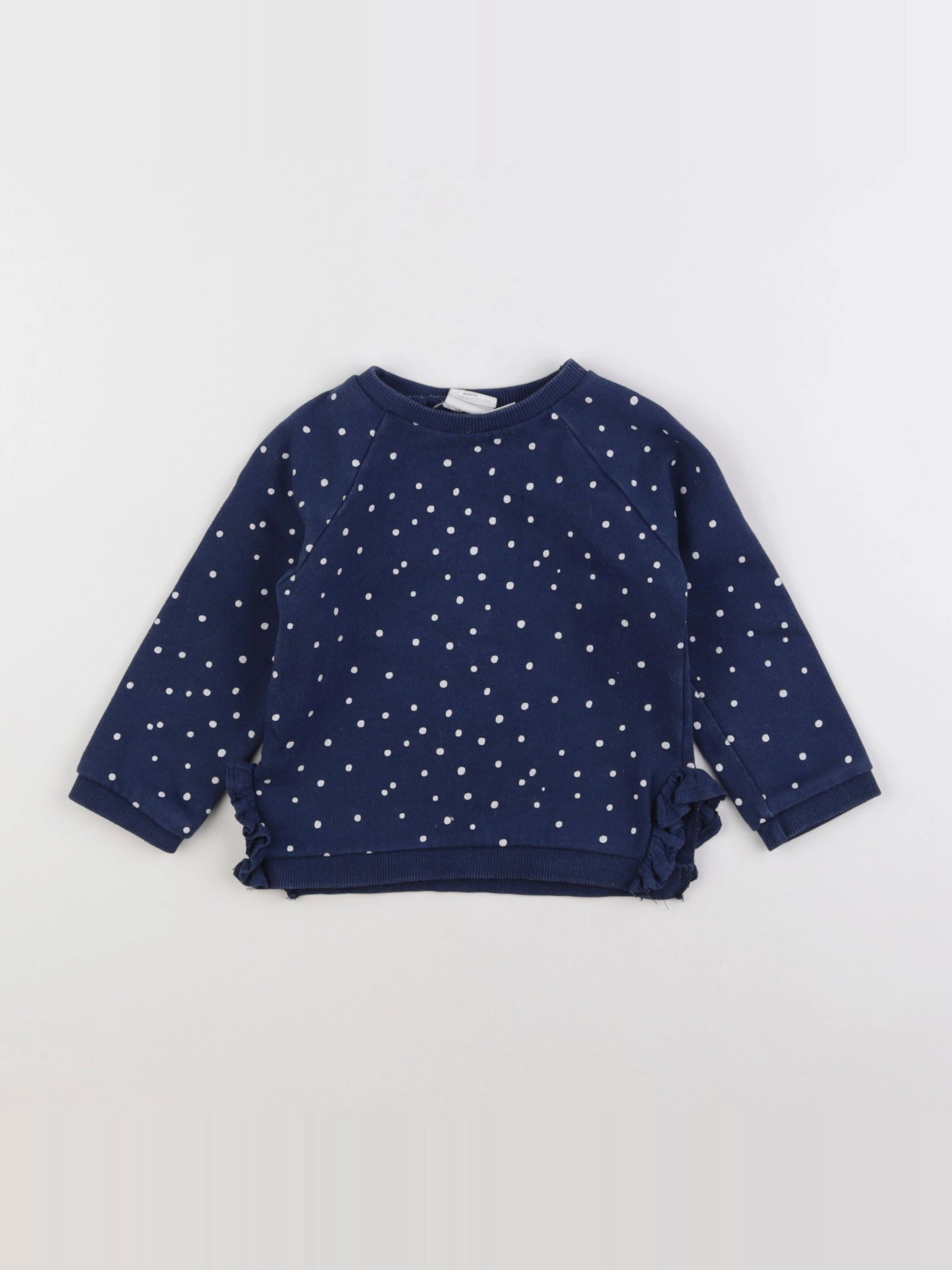 Zara - sweat bleu - 9/12 mois