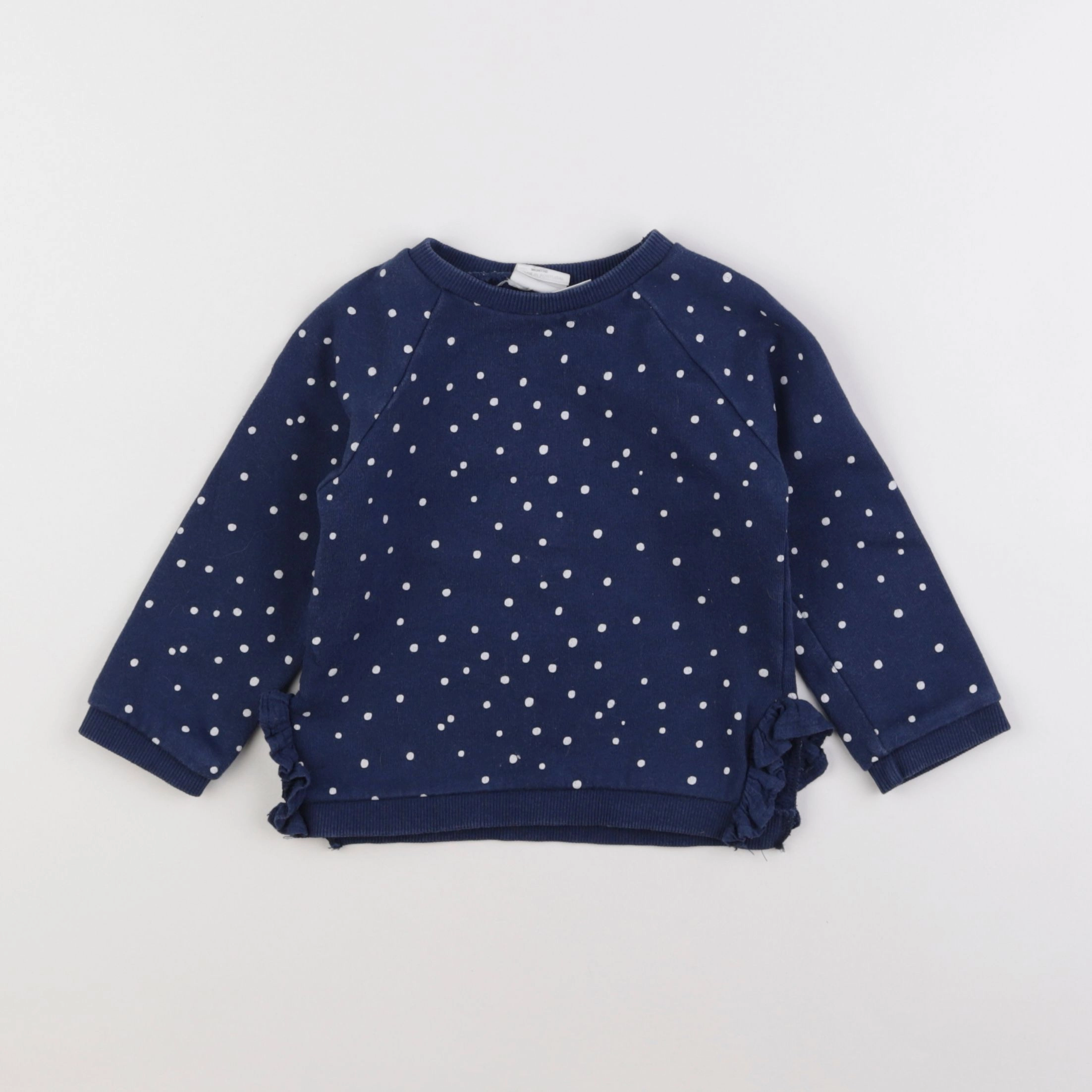Zara - sweat bleu - 9/12 mois