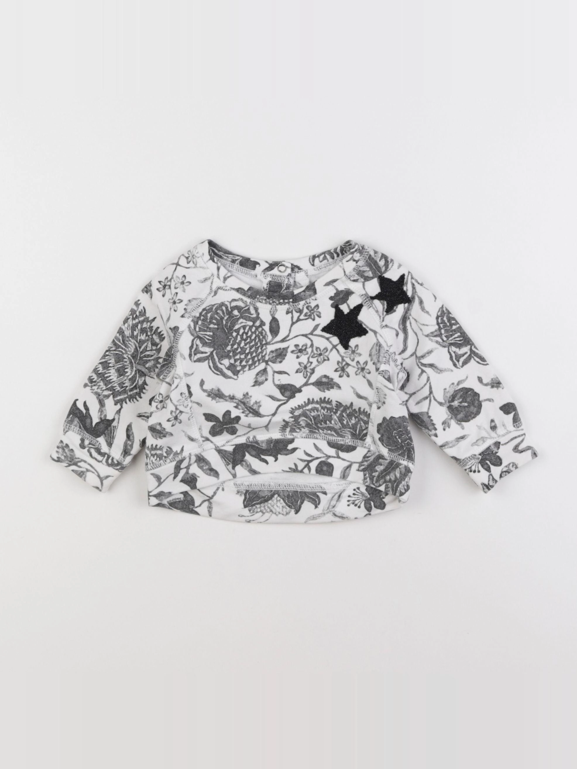 IKKS - sweat noir - 6 mois