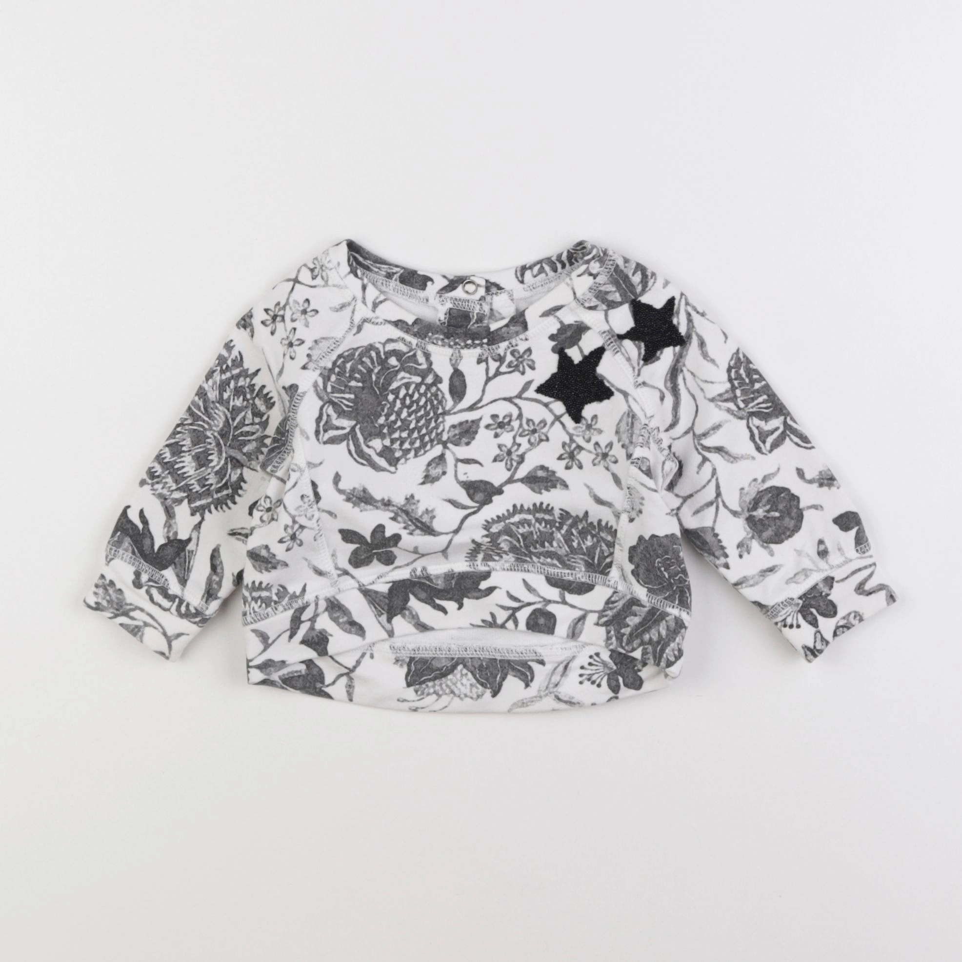 IKKS - sweat noir - 6 mois