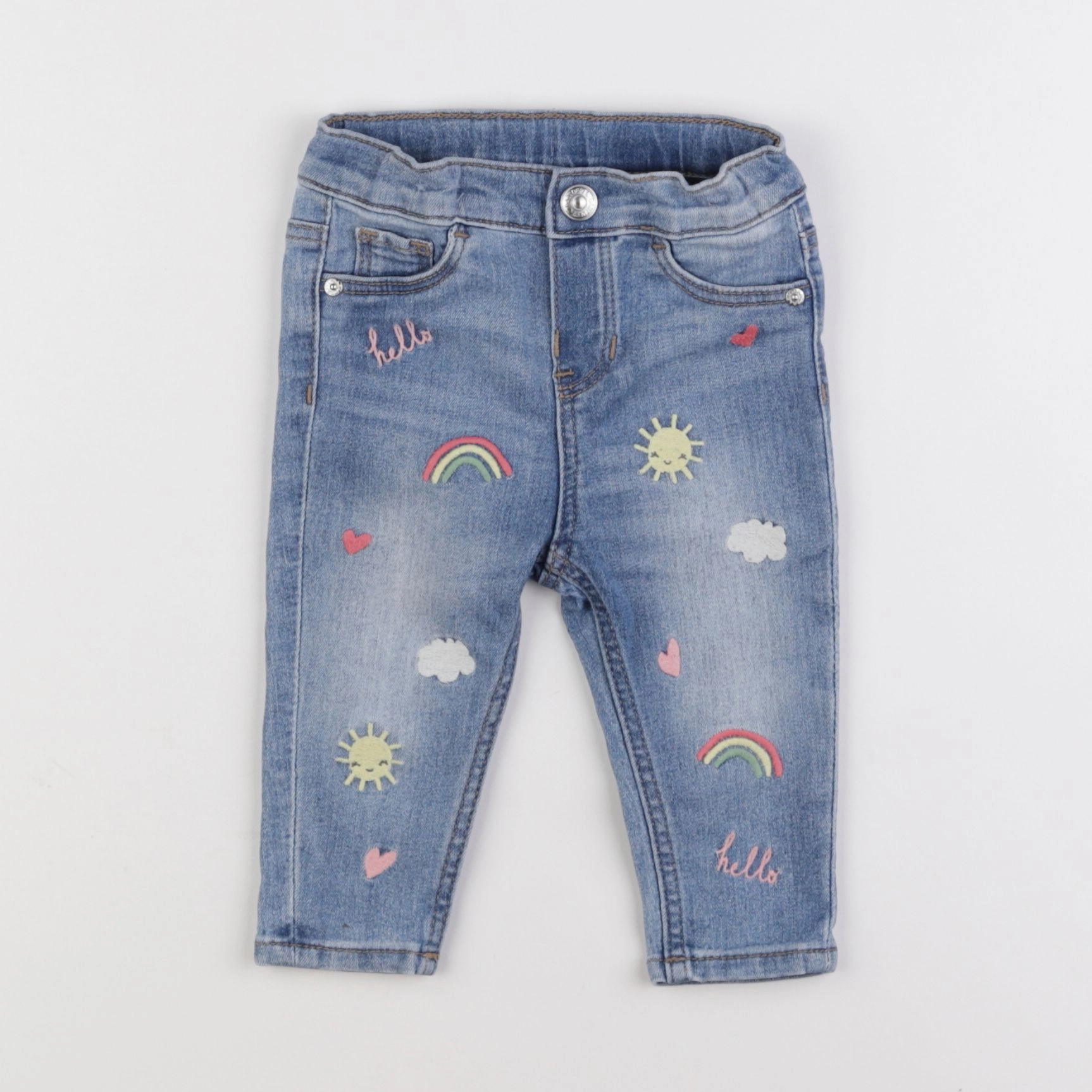 H&M - jean bleu - 6 mois