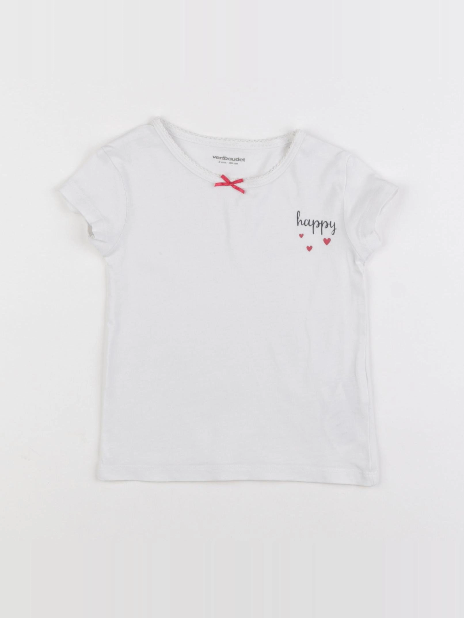 Vertbaudet - maillot de corps blanc - 2 ans