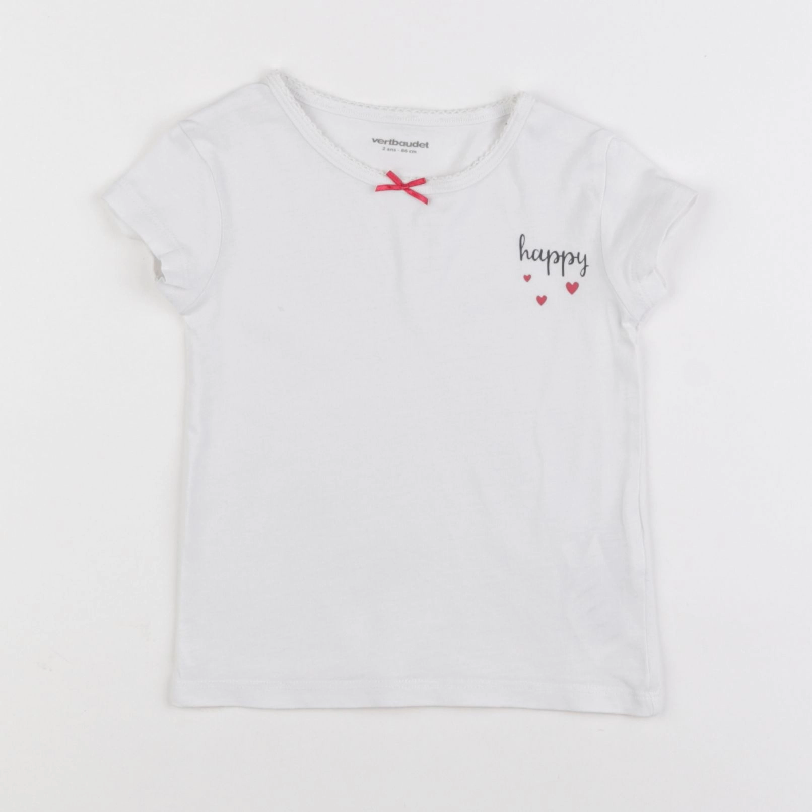 Vertbaudet - maillot de corps blanc - 2 ans