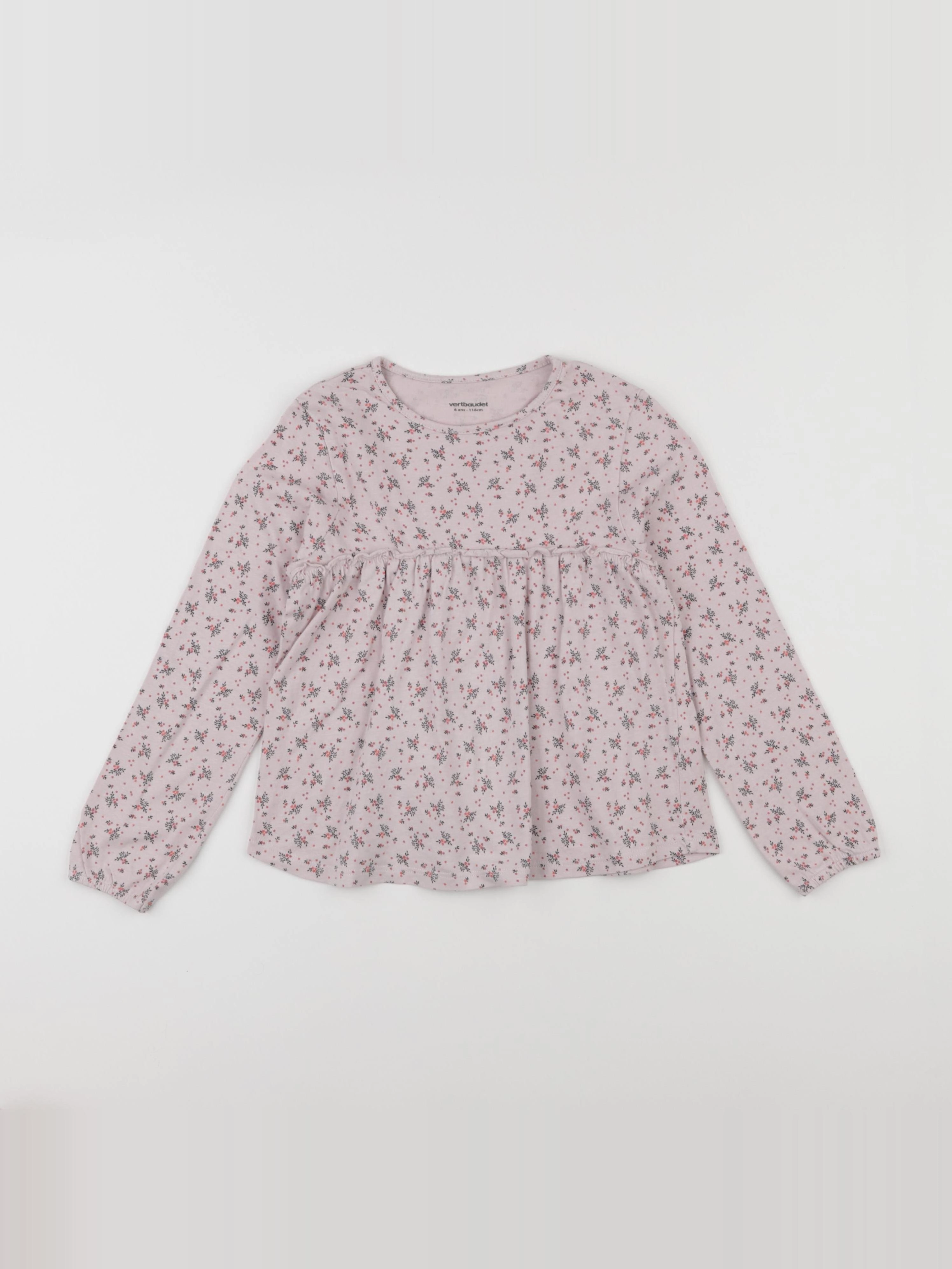 Vertbaudet - tee-shirt rose - 6 ans