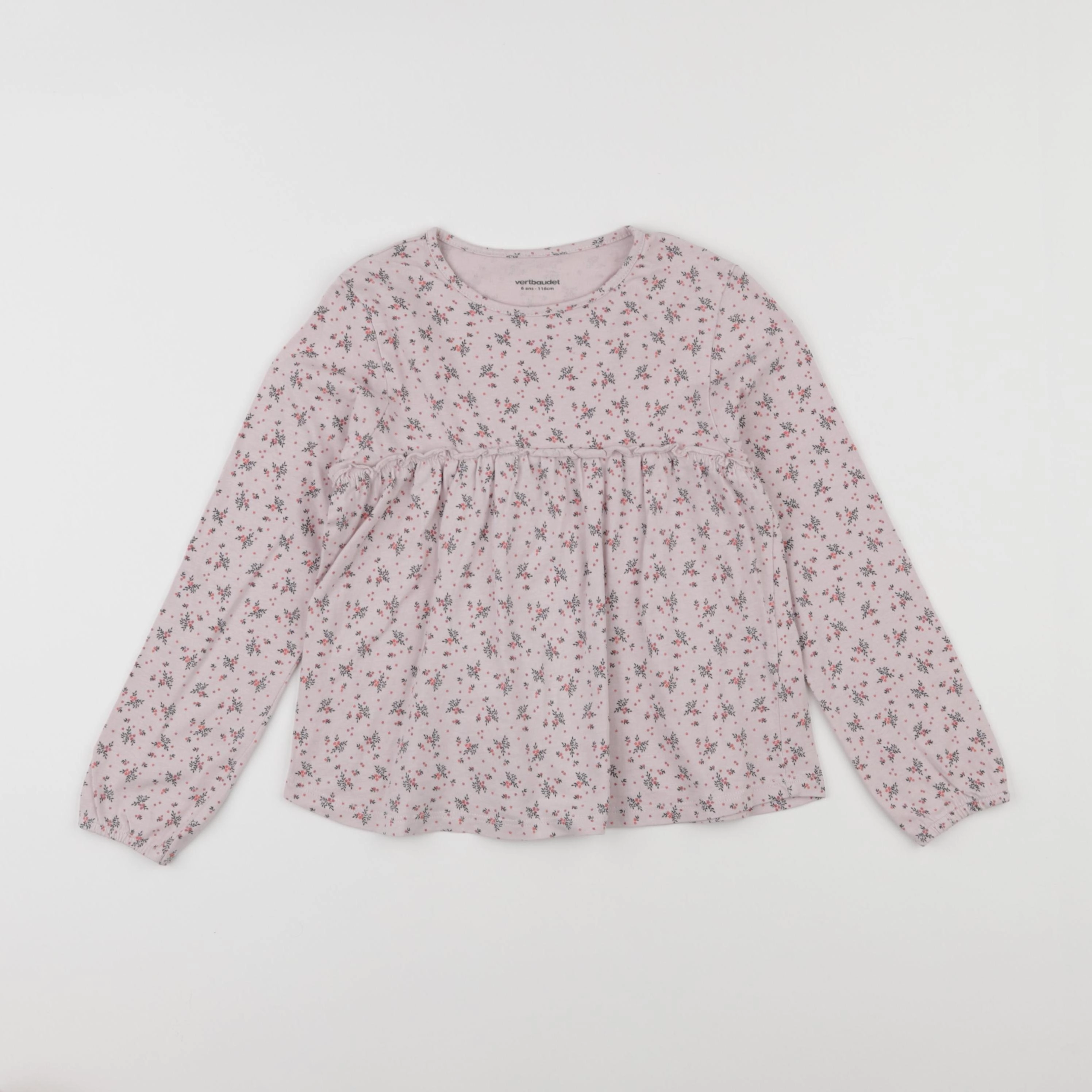 Vertbaudet - tee-shirt rose - 6 ans